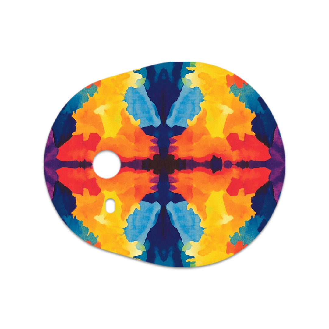 Bright Tie Dye Sticker Designed for the DEXCOM G7 and Stelo Transmitter