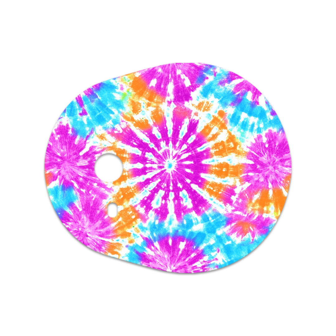 Neon Tie Dye Sticker Designed for the DEXCOM G7 and Stelo Transmitter
