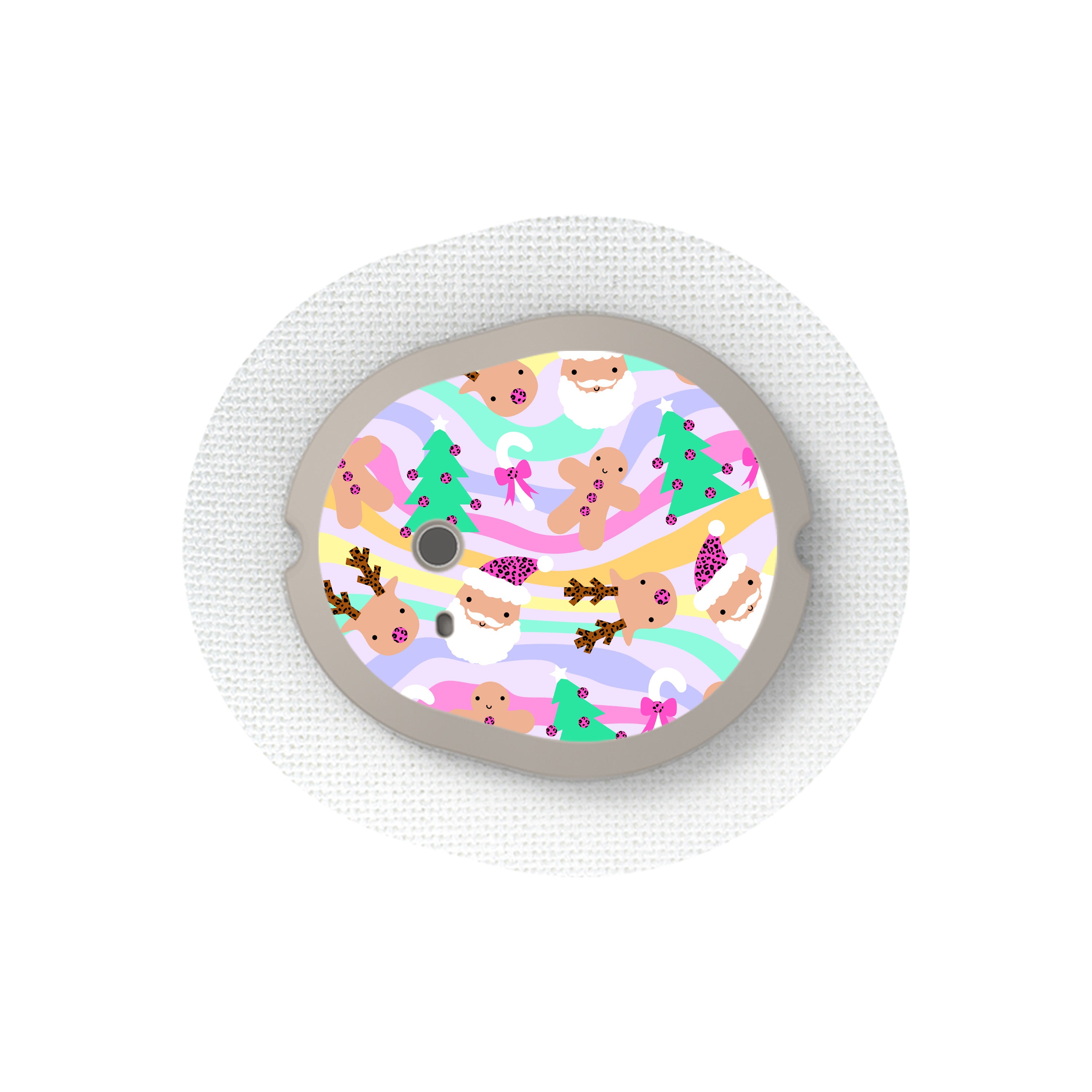 Christmas Pastel Sticker for the DEXCOM G7 and Stelo Transmitter