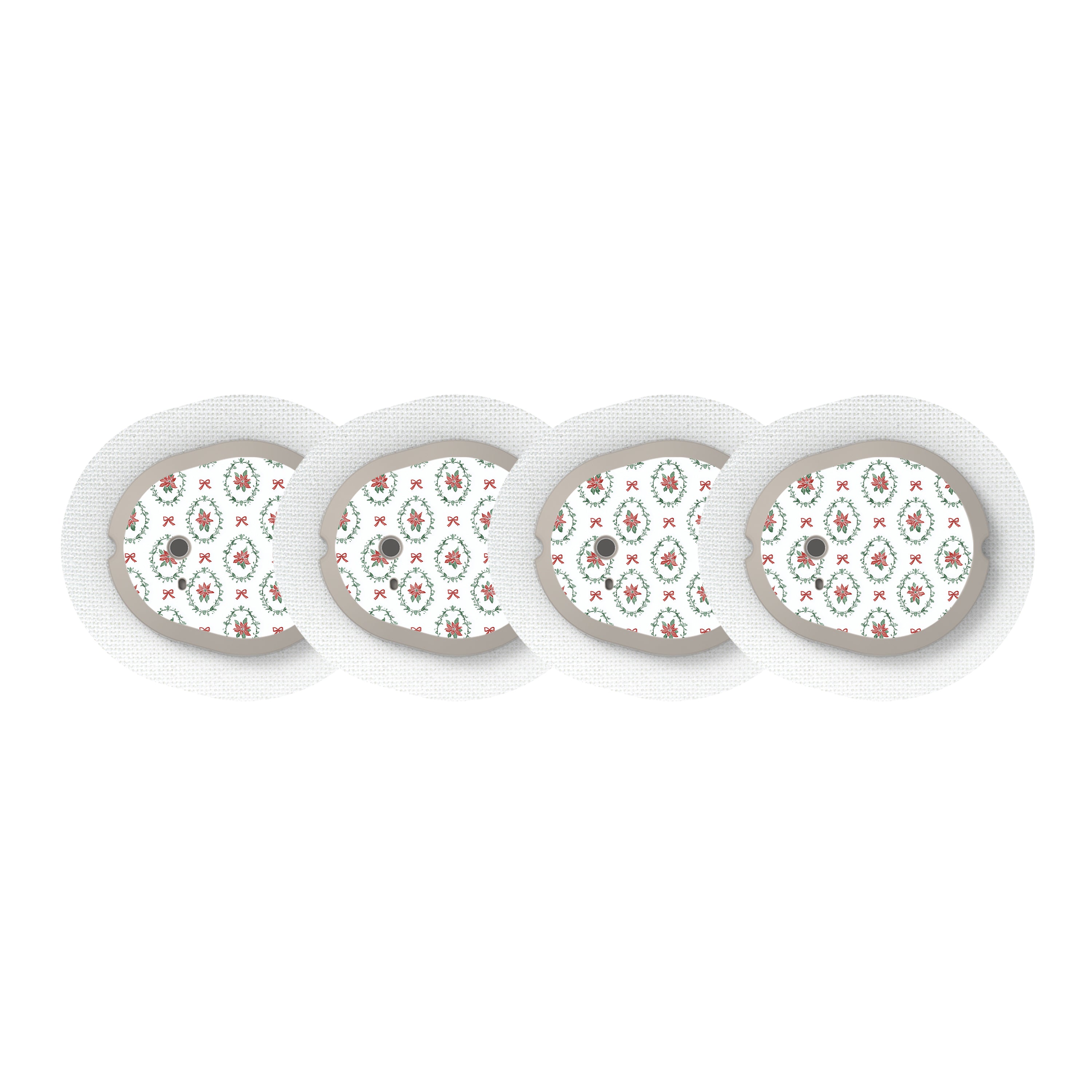 Poinsettia Parade Dexcom G7 and Stelo Transmitter Sticker - Pump Peelz