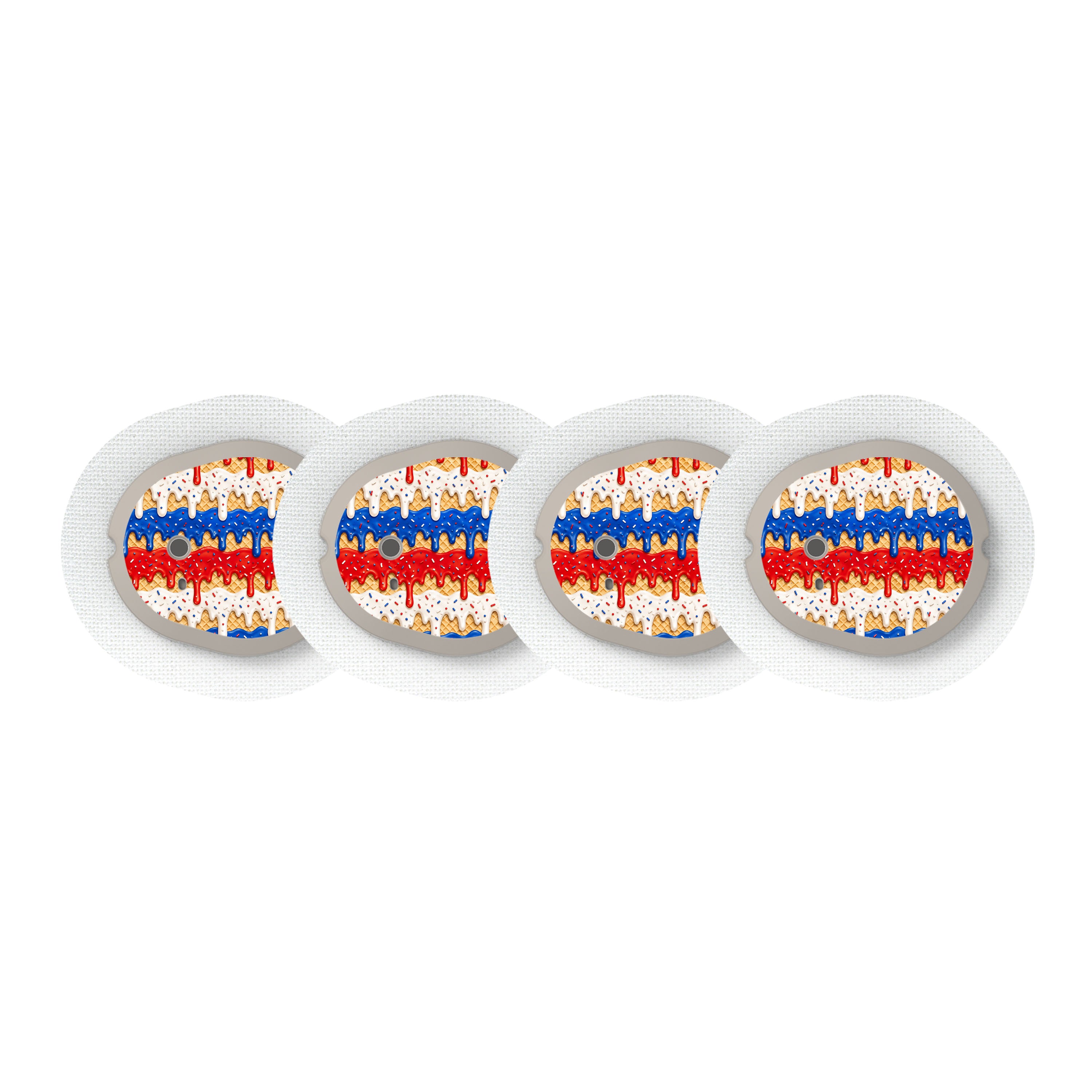 Patriotic Melt Dexcom G7 and Stelo Transmitter Sticker - Pump Peelz