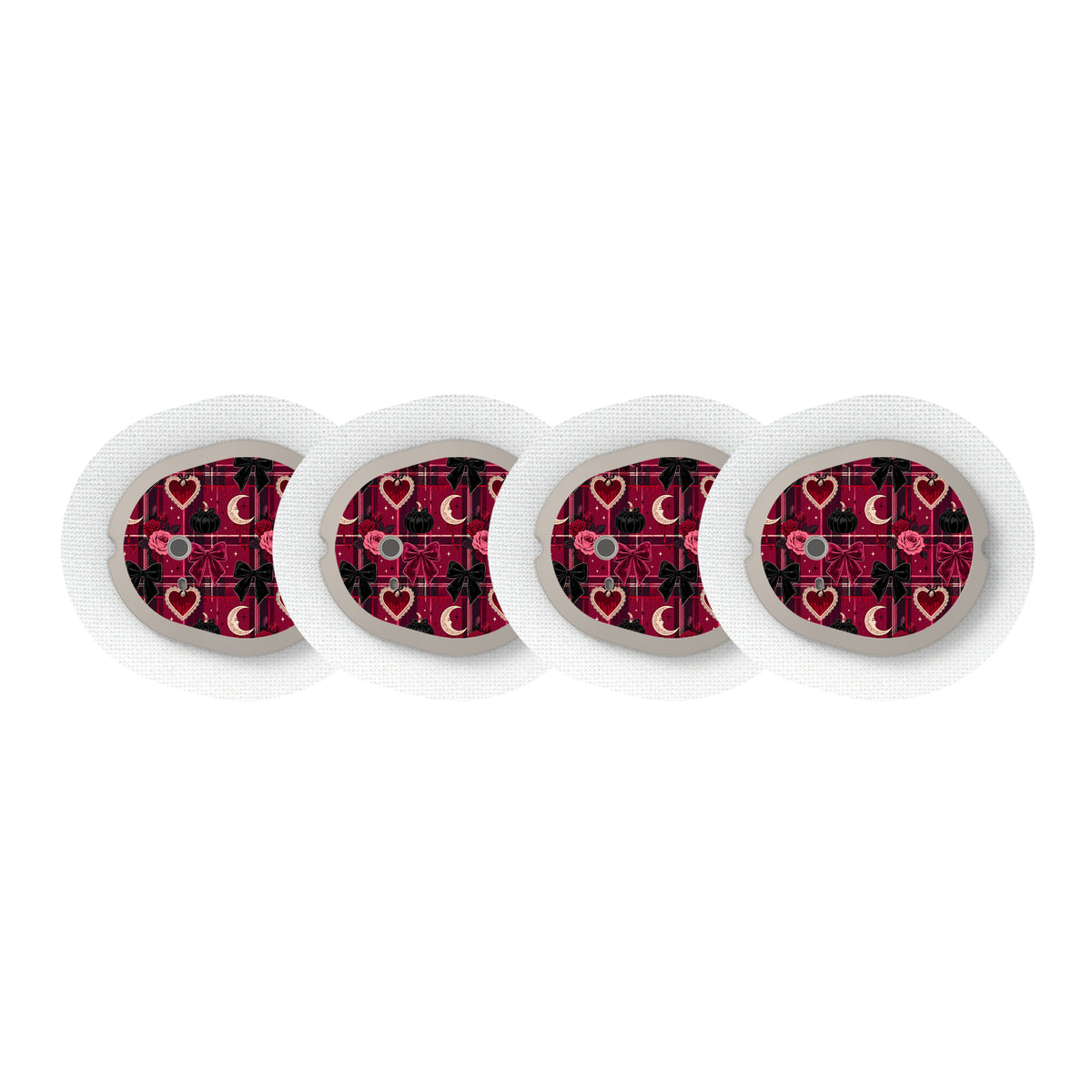 Gothic Sweetheart Plaid Dexcom G7 and Stelo Transmitter Sticker - Pump Peelz