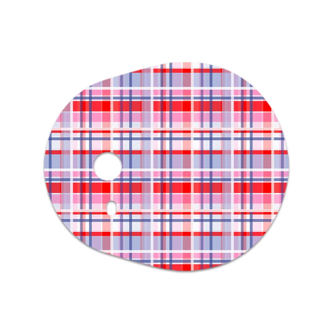 Party Plaid Dexcom G7 and Stelo Transmitter Sticker - Pump Peelz