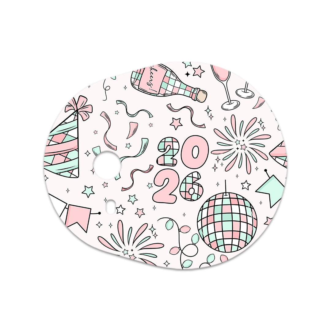 Cheers to '26 Dexcom G7 and Stelo Transmitter Sticker - Pump Peelz