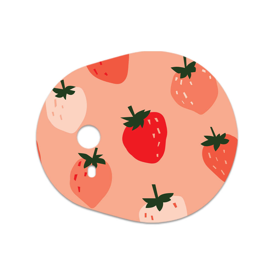 Strawberry Sweet Dexcom G7 and Stelo Transmitter Sticker - Pump Peelz
