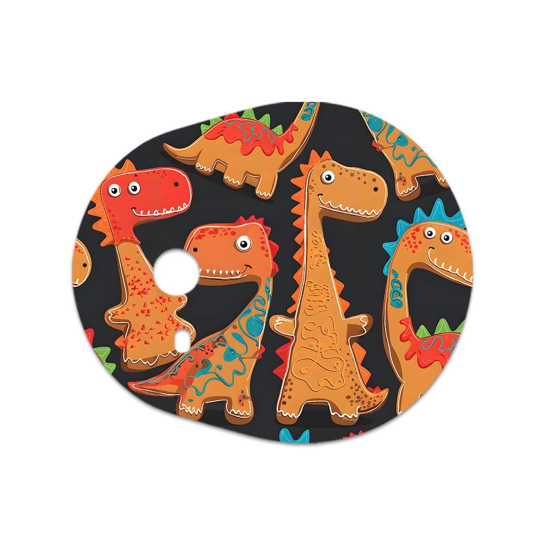 Jurassic Gingerbread Dexcom G7 and Stelo Transmitter Sticker - Pump Peelz