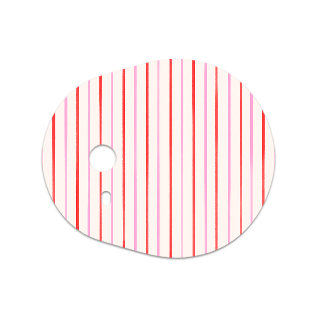 Peppermint Stripes Dexcom G7 and Stelo Transmitter Sticker - Pump Peelz