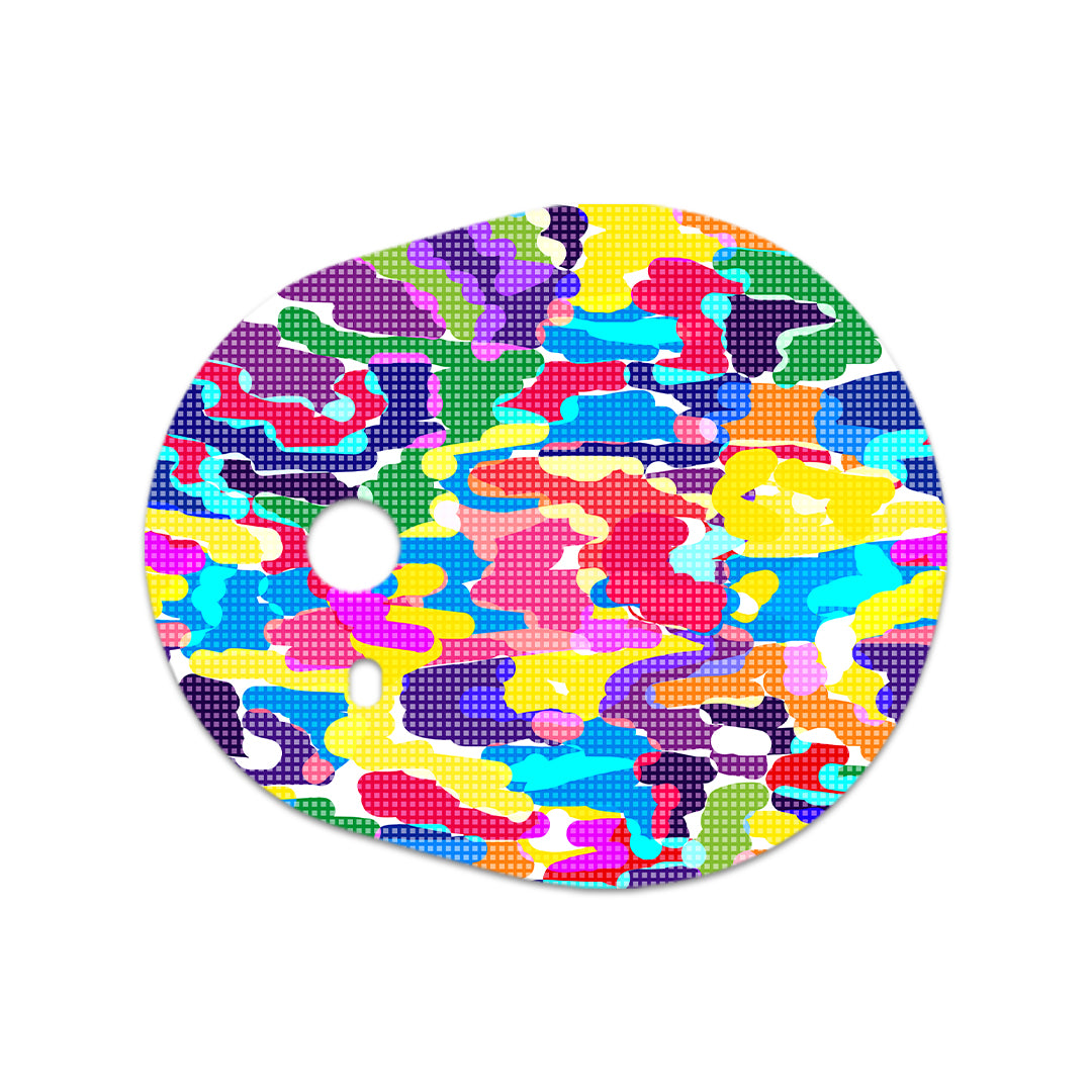 Pixel Splash Camo Dexcom G7 and Stelo Transmitter Sticker - Pump Peelz
