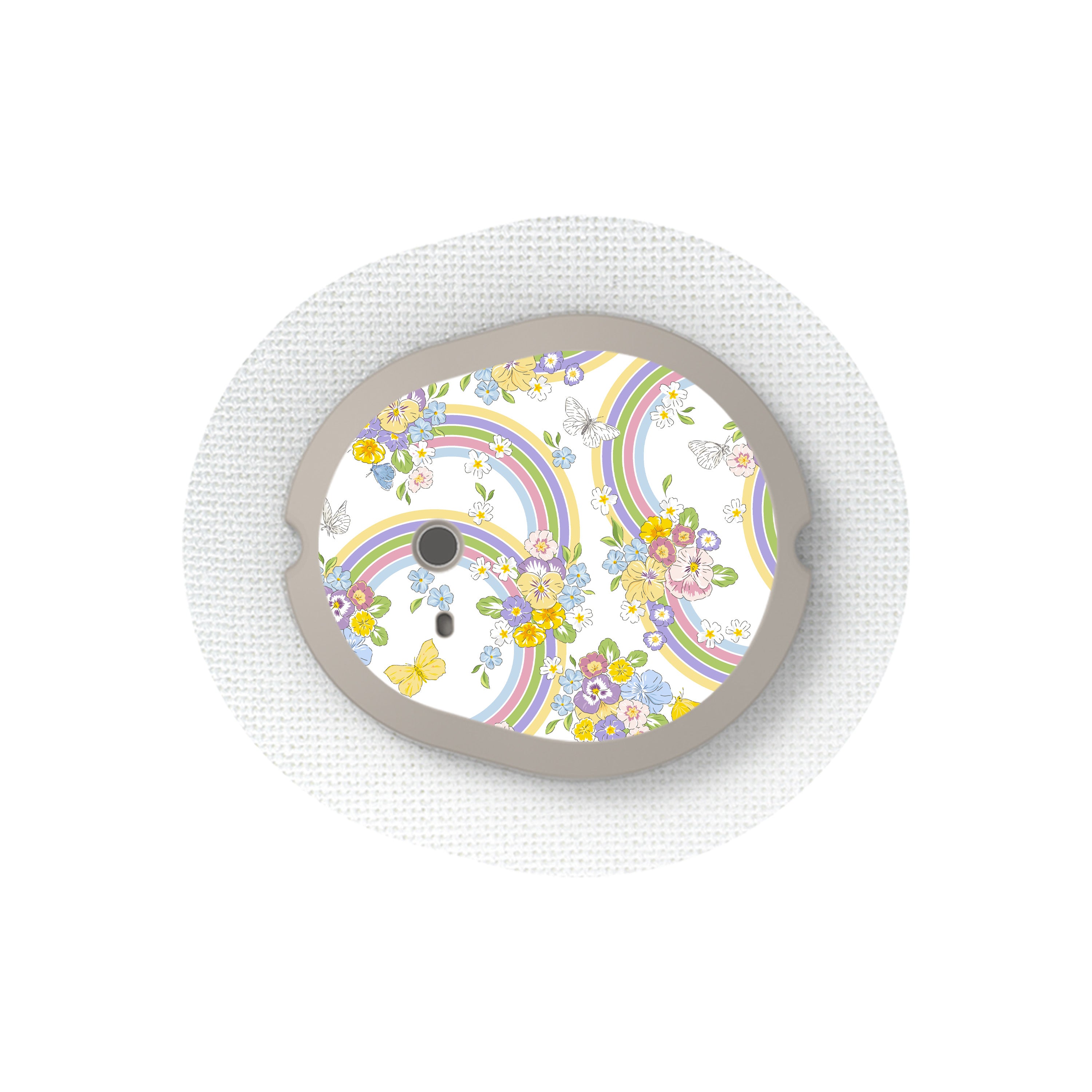 Rainbow Blooms Sticker Designed for the DEXCOM G7 and Stelo Transmitter