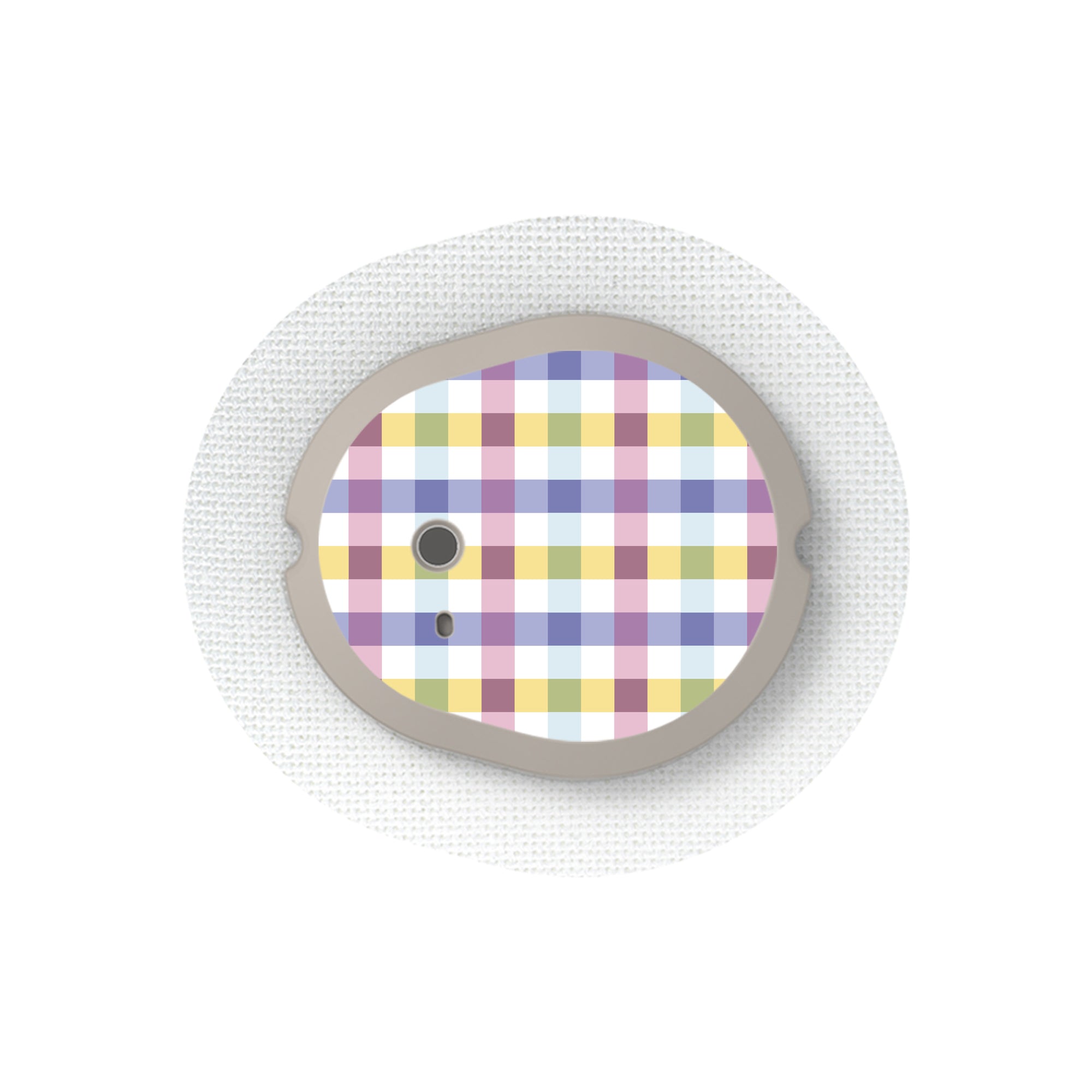 Spring Plaid Sticker Designed for the DEXCOM G7 and Stelo Transmitter