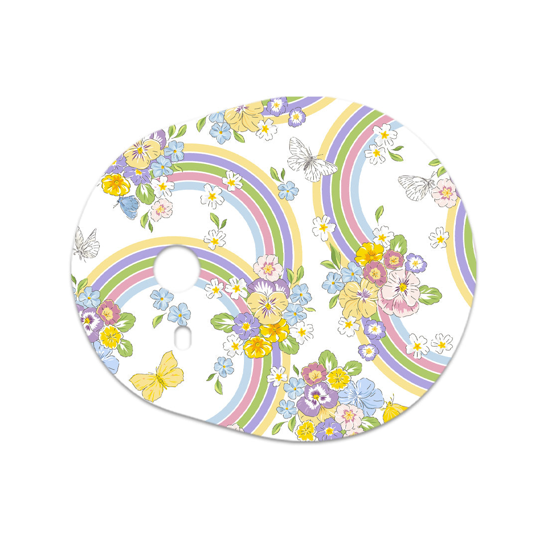 Rainbow Blooms Sticker Designed for the DEXCOM G7 and Stelo Transmitter