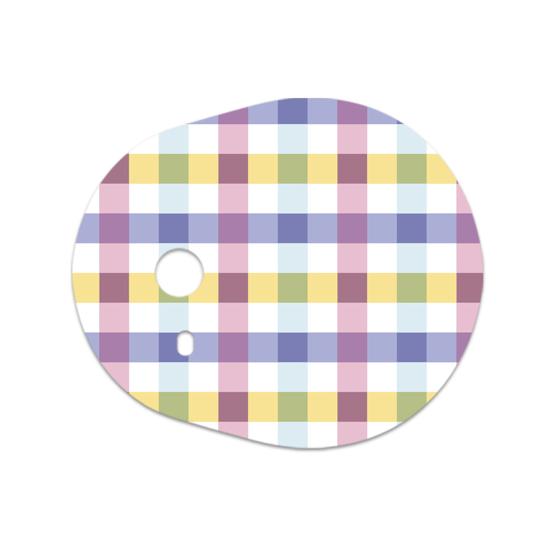 Spring Plaid Sticker Designed for the DEXCOM G7 and Stelo Transmitter