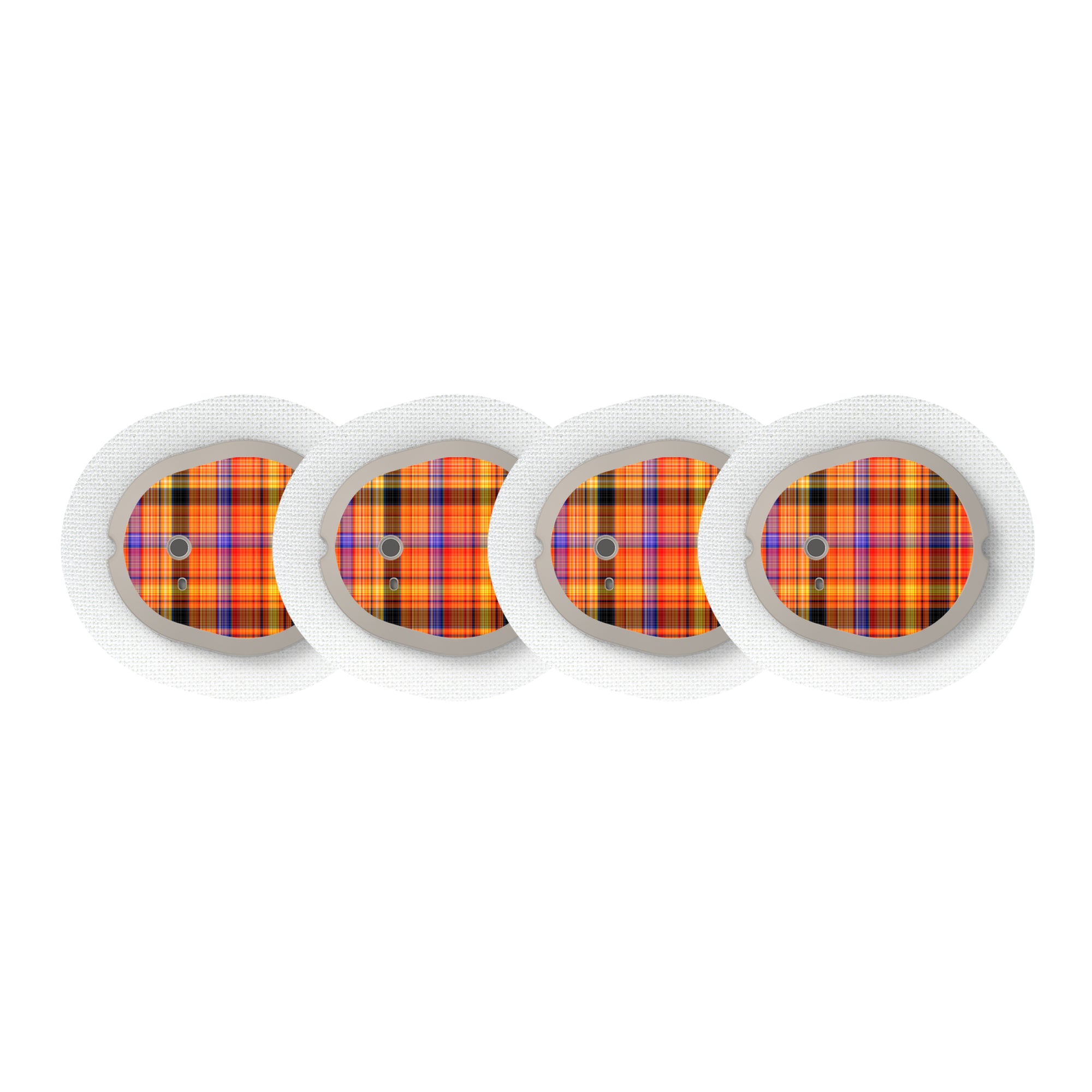 Pumpkin Plaid Dexcom G7 and Stelo Transmitter Sticker - Pump Peelz