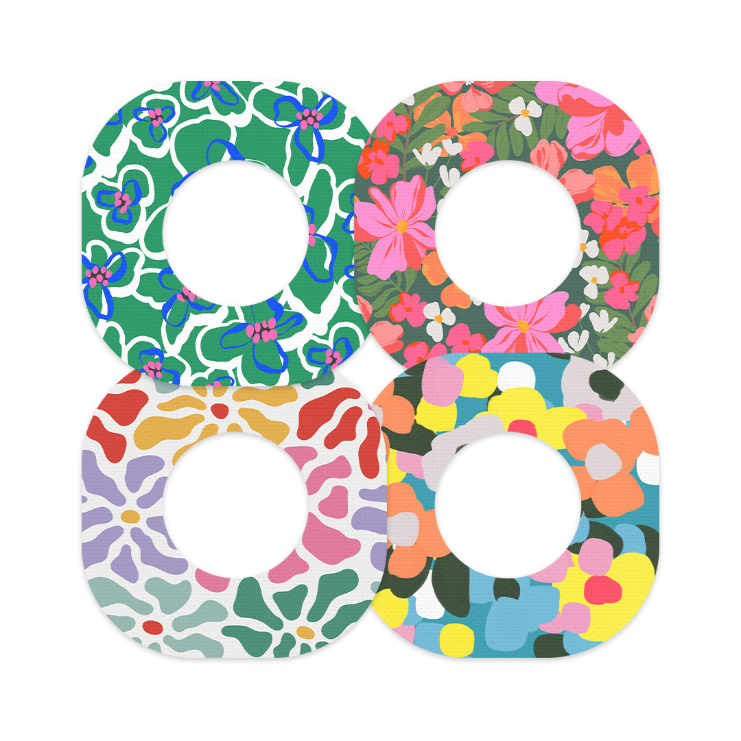 Modern Bloom Patch Variety Dexcom G7 and Stelo Patch Tape - Pump Peelz