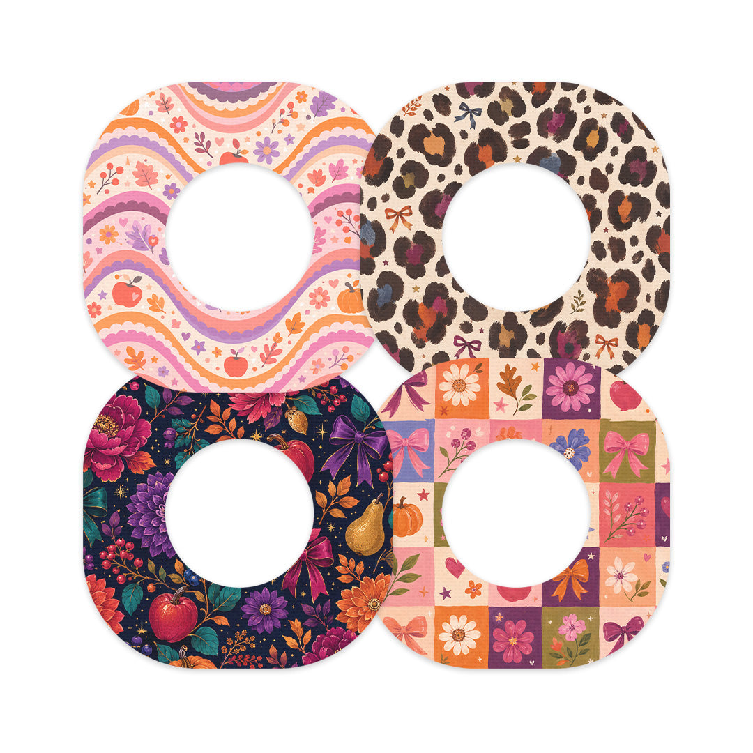 Fall Favorites Variety Pack Dexcom G7 and Stelo Patch Tape - Pump Peelz