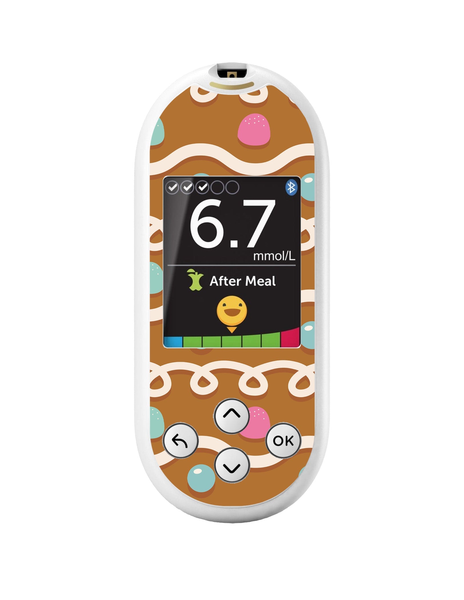 Gingerbread OneTouch Verio Reflect Glucometer-Pump Peelz