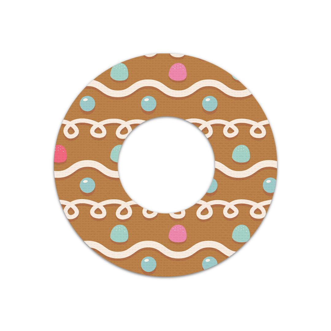 Gingerbread Patch Tape Designed for the FreeStyle Libre 2-Pump Peelz