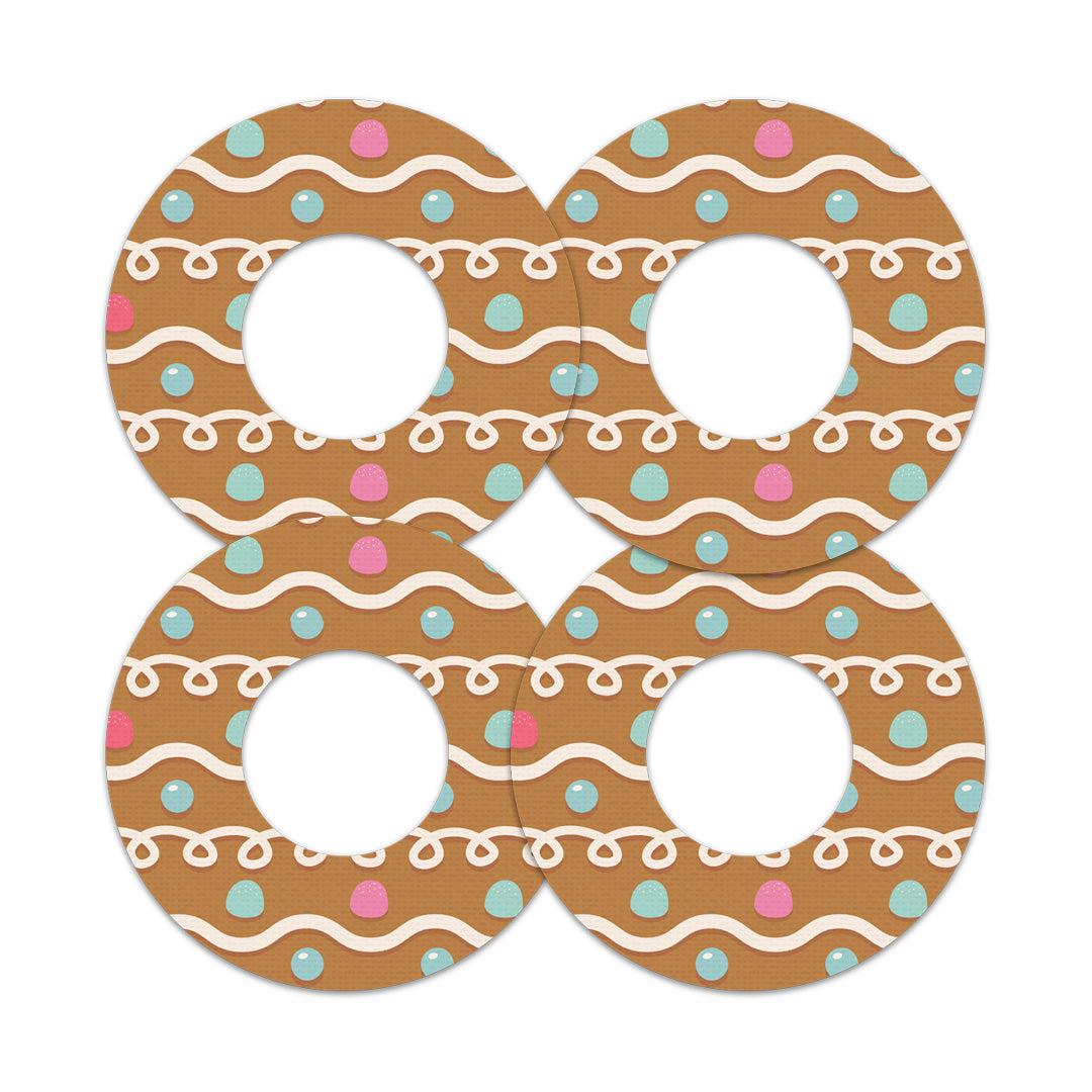 Gingerbread Patch Tape Designed for the FreeStyle Libre 2-Pump Peelz