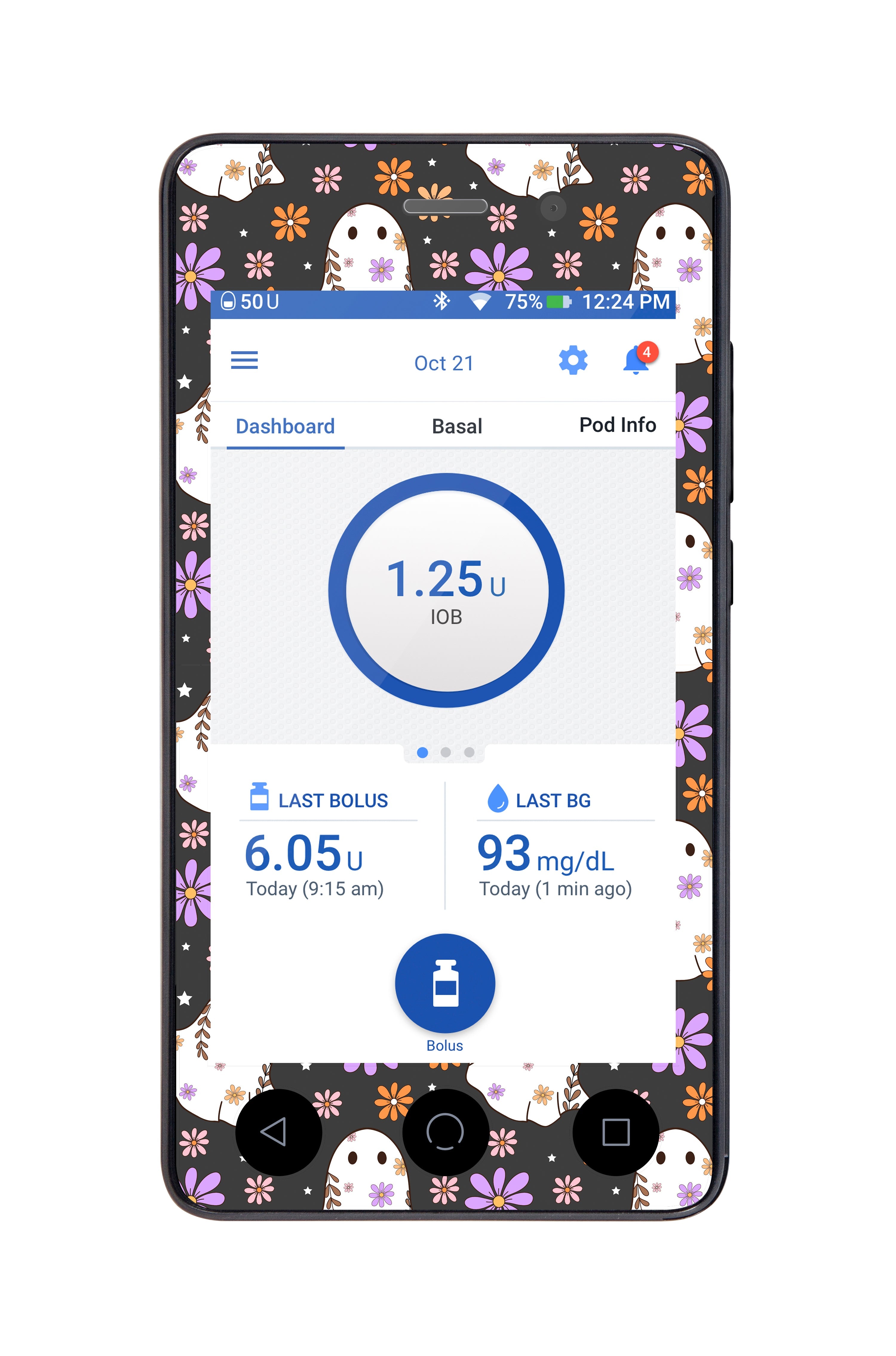 Groovy Ghosts for Omnipod DASH™-Pump Peelz