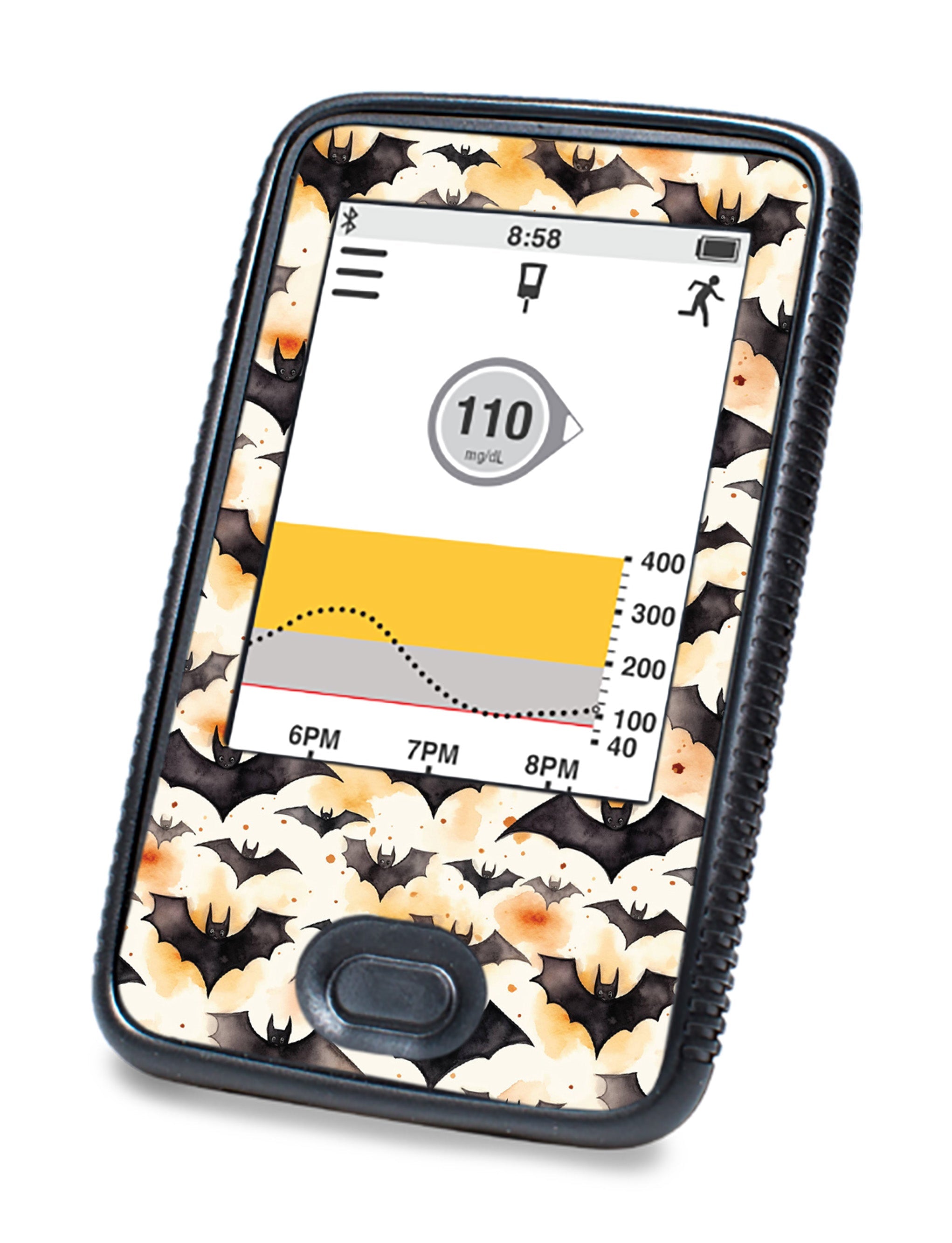 Halloween Bats DEXCOM G6 Touchscreen Receiver exclusive at Pump Peelz