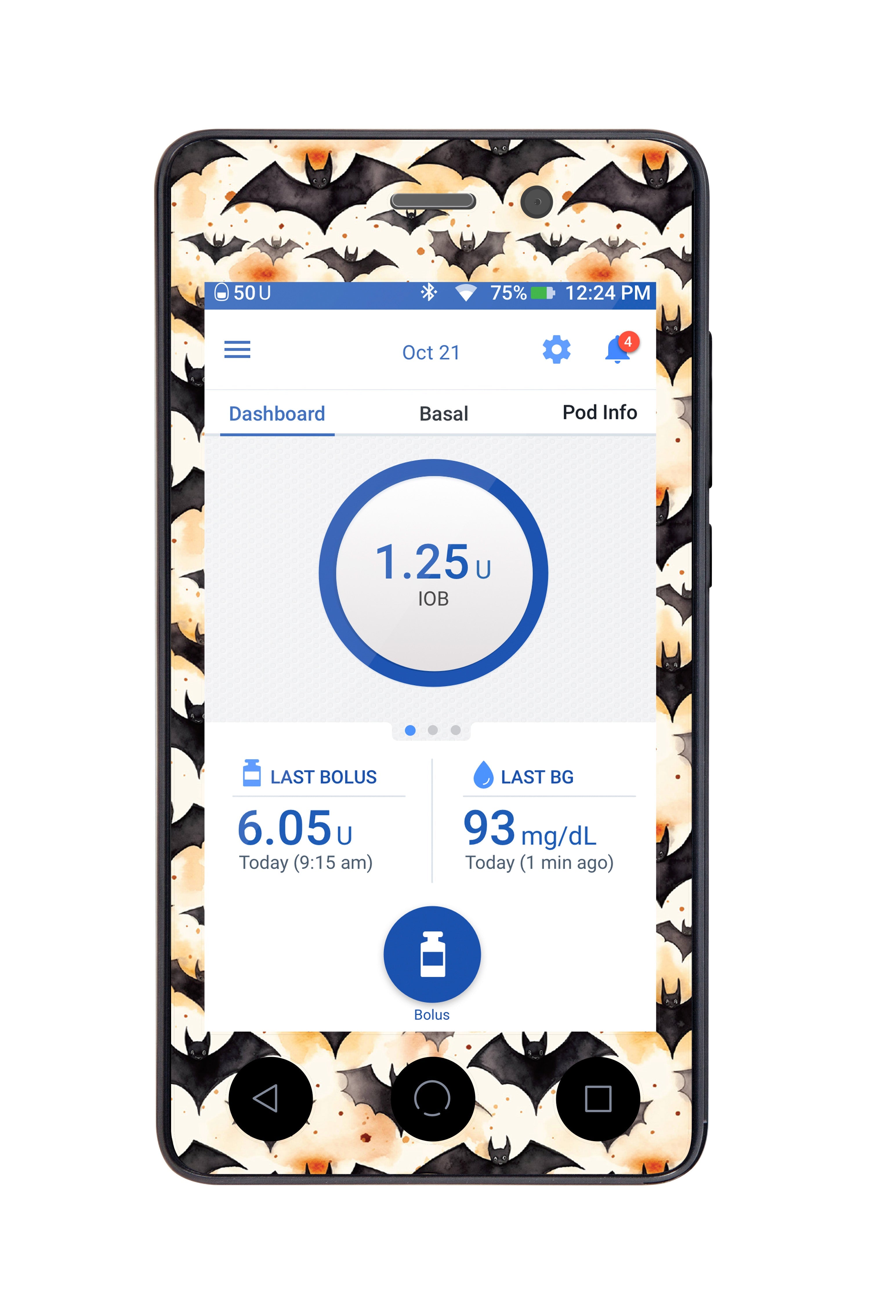 Halloween Bats for Omnipod DASH™-Pump Peelz