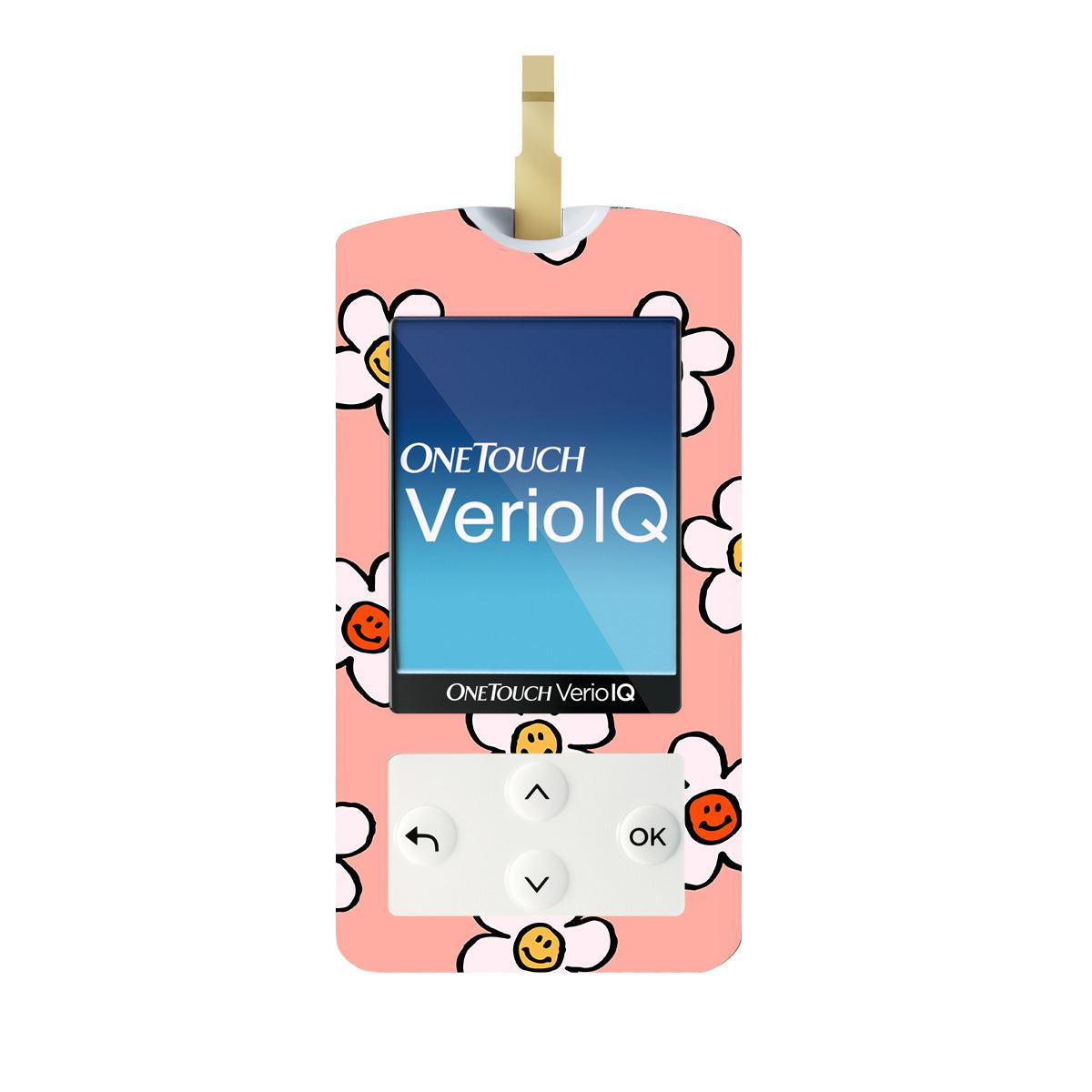 Happy Flowers for OneTouch Verio IQ Glucometer-Pump Peelz