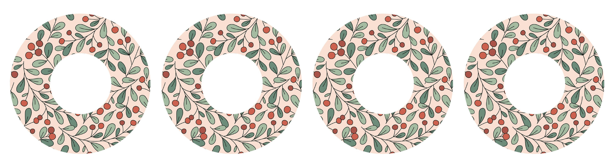 Holly Berries Patch Tape Designed for the FreeStyle Libre 2-Pump Peelz