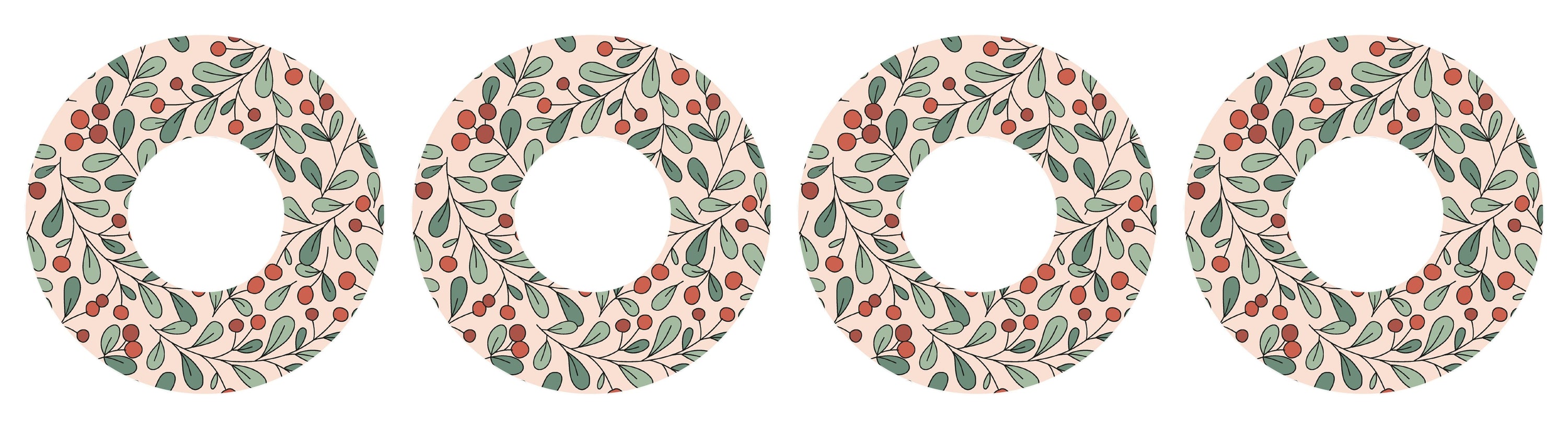 Holly Berries Patch Tape Designed for the FreeStyle Libre 2-Pump Peelz