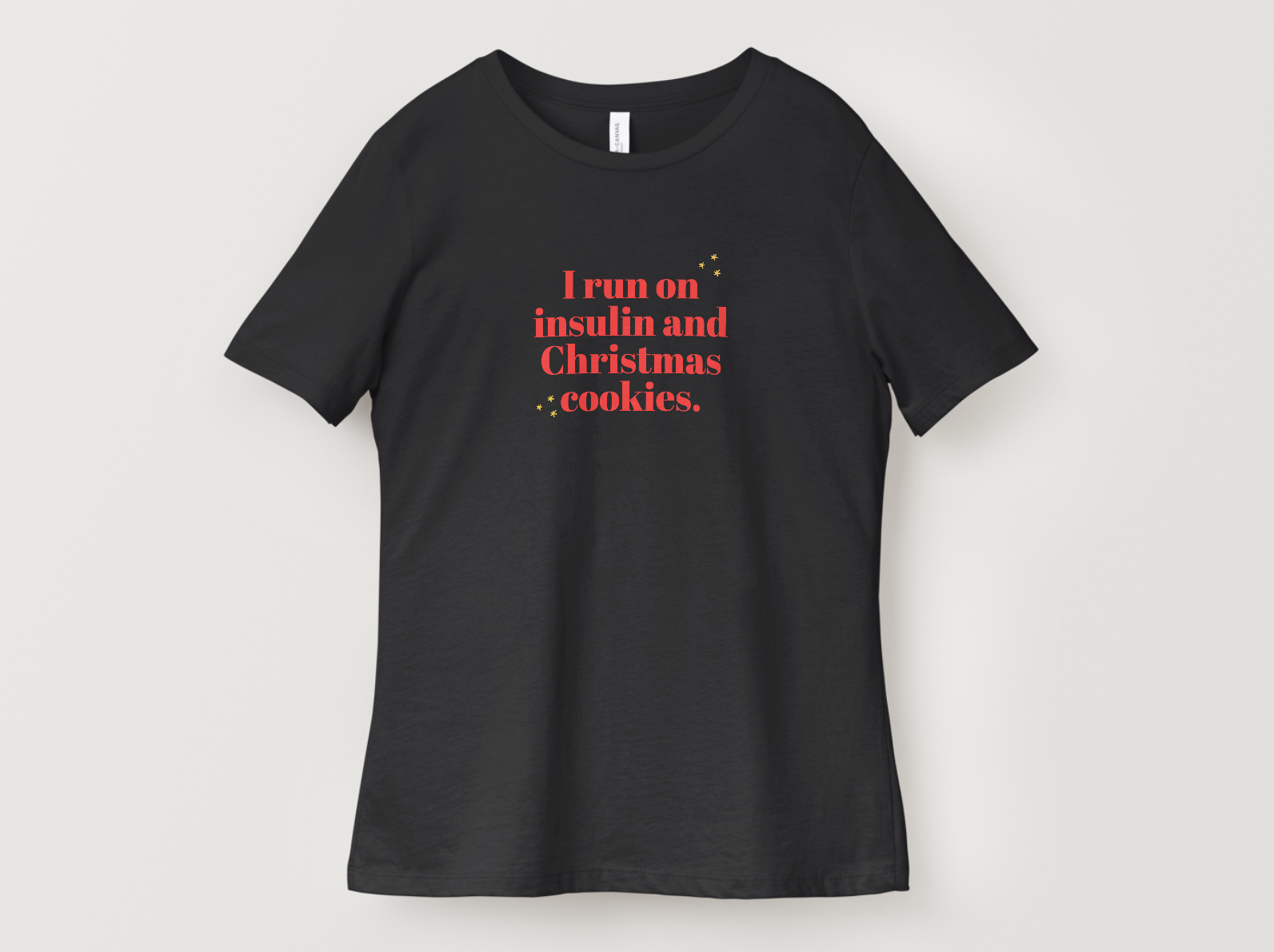 I Run on Insulin and Christmas Cookies Adult T-Shirt