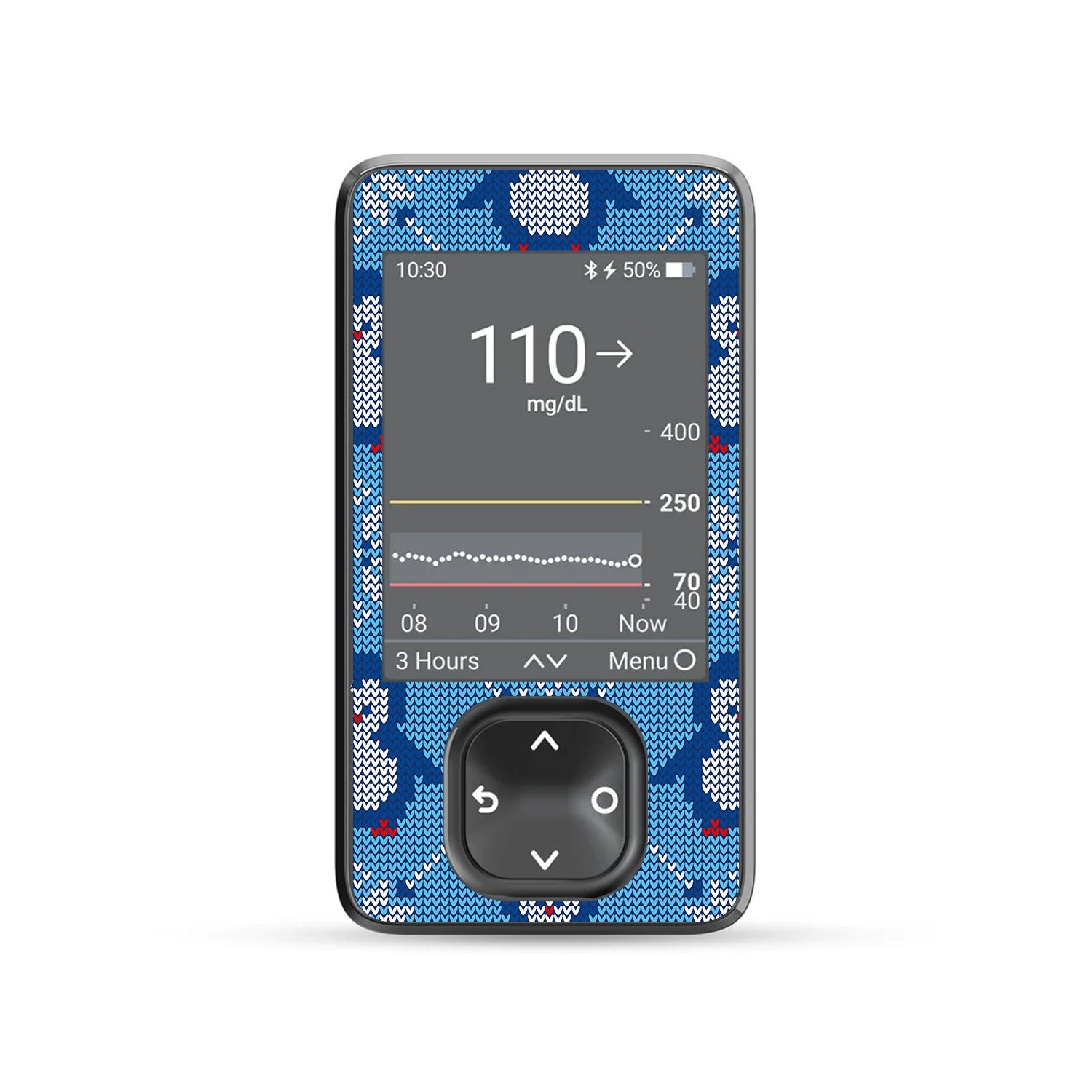 Knitted Penguins DEXCOM G7 and Stelo and G6 Touchscreen Receiver Sticker-Pump Peelz