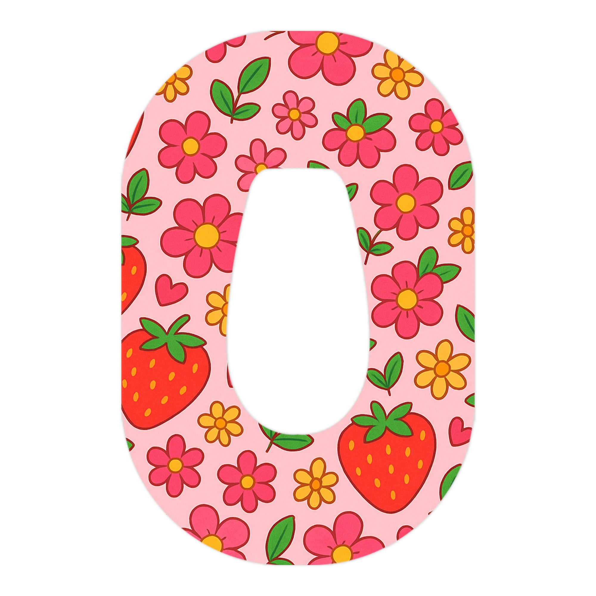 Strawberry Garden Dexcom G6 Patch Tape - Pump Peelz