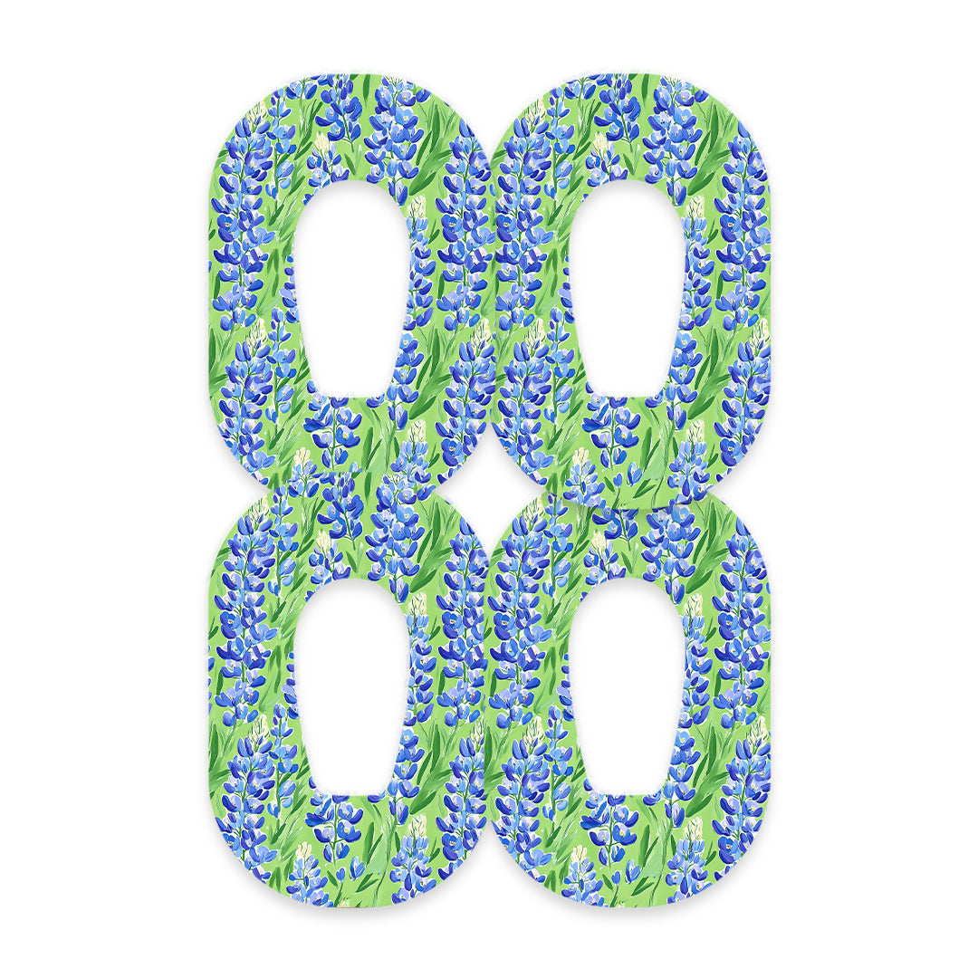 Blue Blooms Tape Designed for the DEXCOM G6