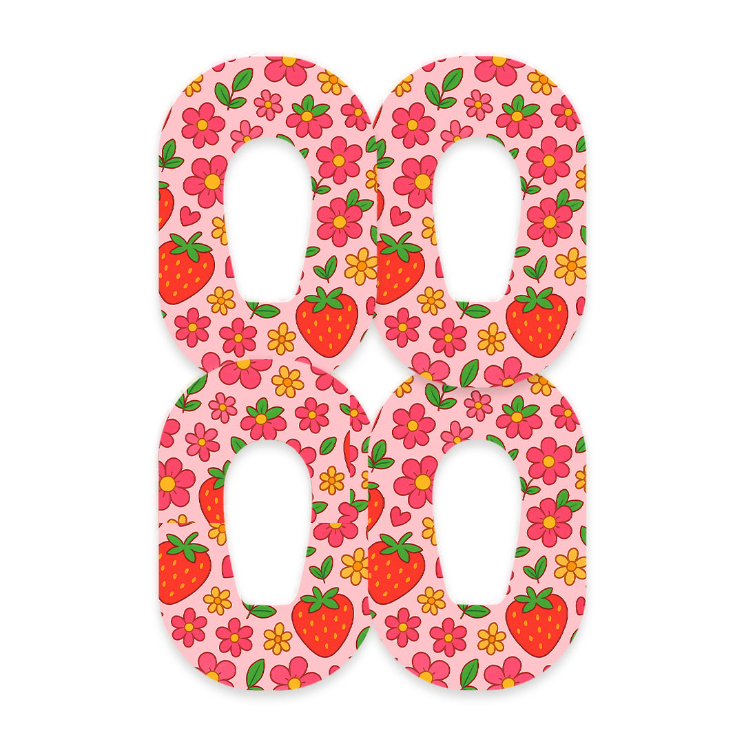 Strawberry Garden Dexcom G6 Patch Tape - Pump Peelz