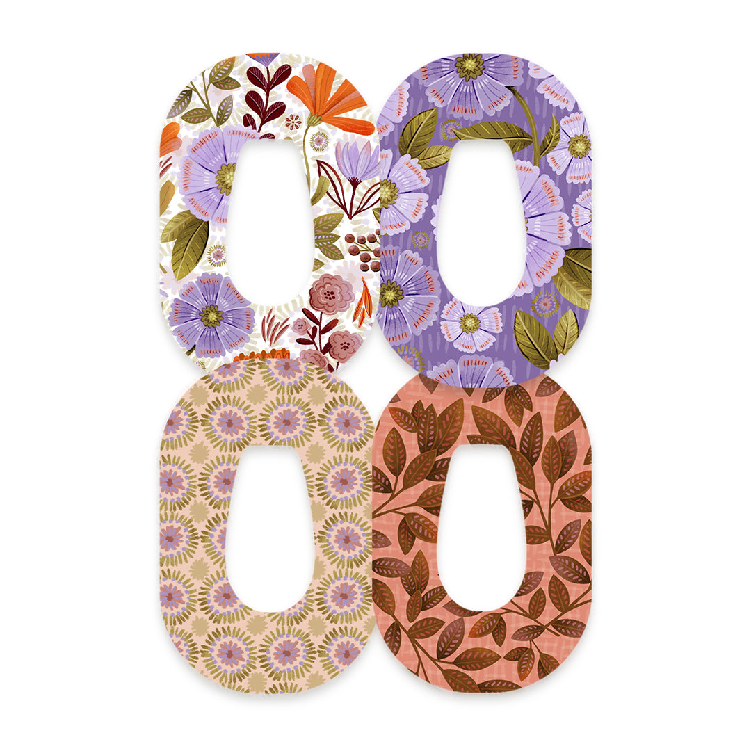 Autumn Blooms Variety Pack for Dexcom G6 Patch Tape - Pump Peelz