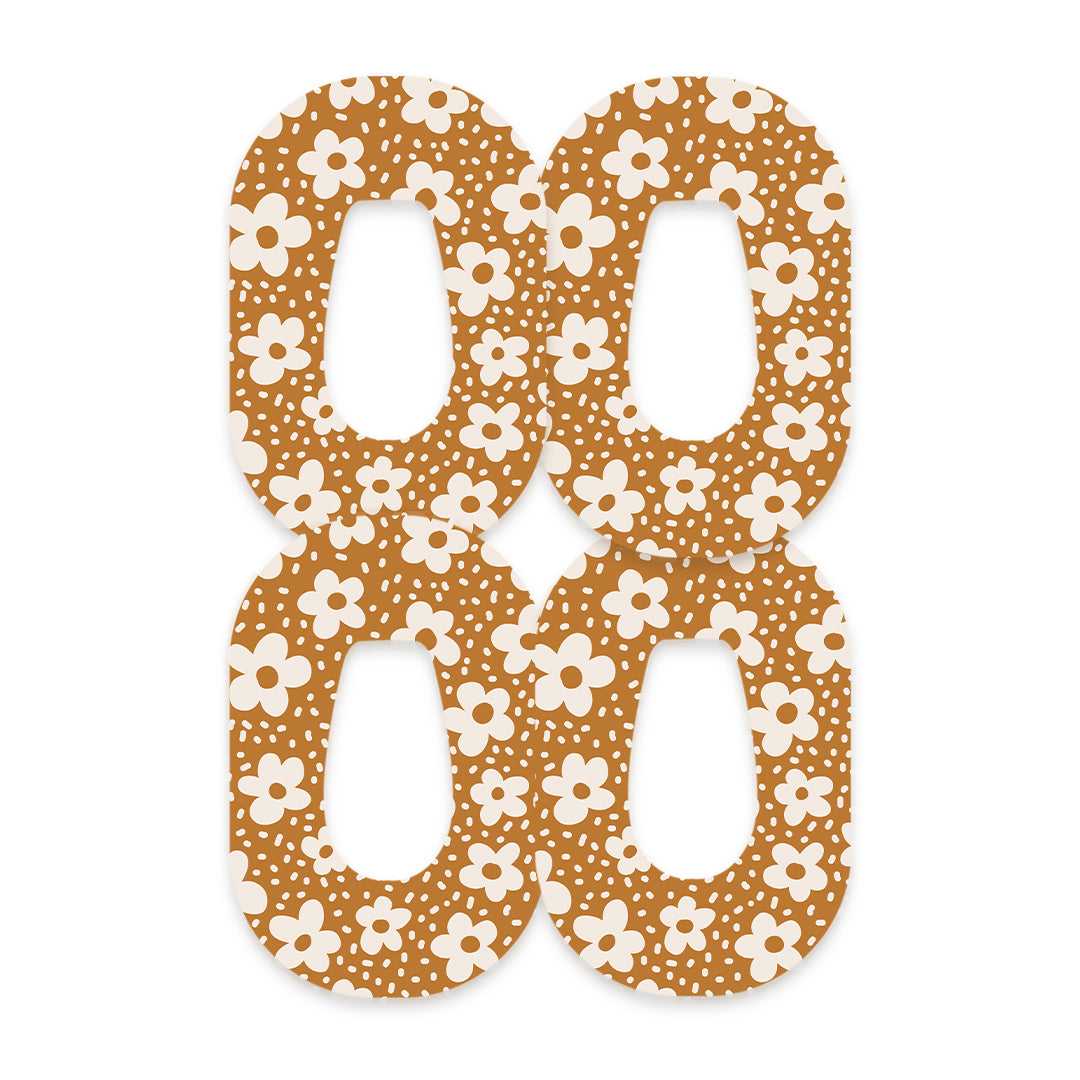 Caramel Daisies Dexcom G6 Patch Tape - Pump Peelz