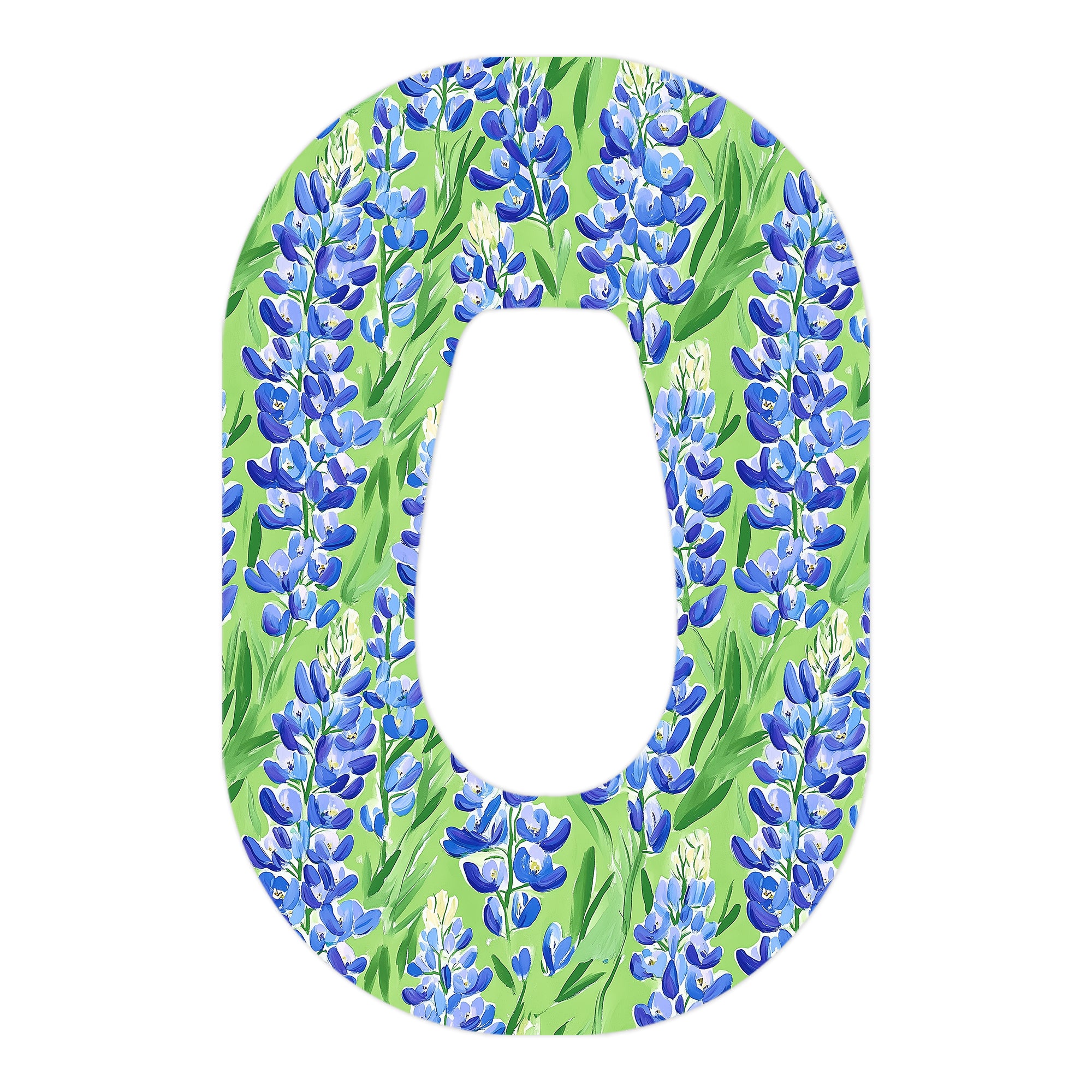 Blue Blooms Tape Designed for the DEXCOM G6