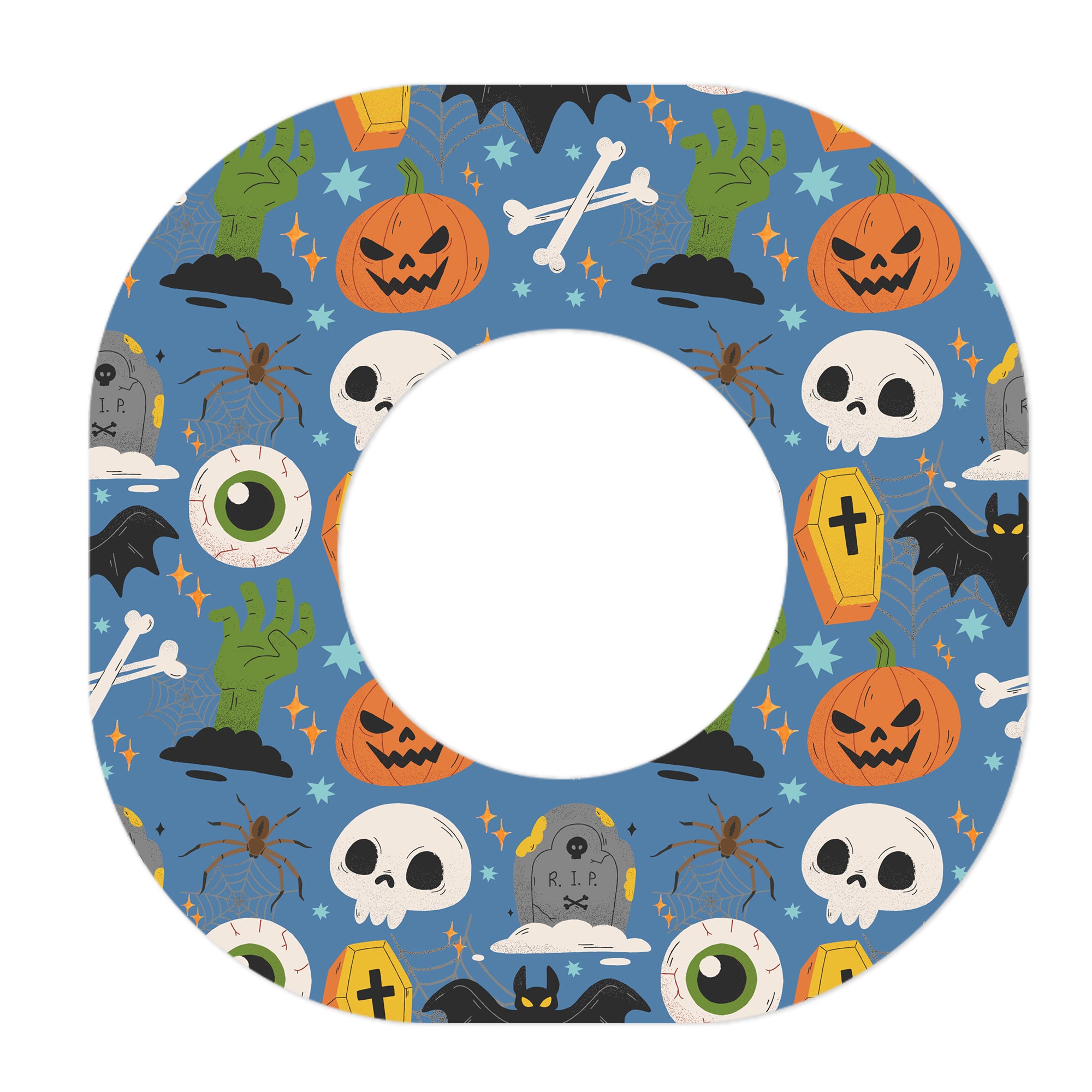 Spooky Night Dexcom G7 and Stelo Patch Tape - Pump Peelz