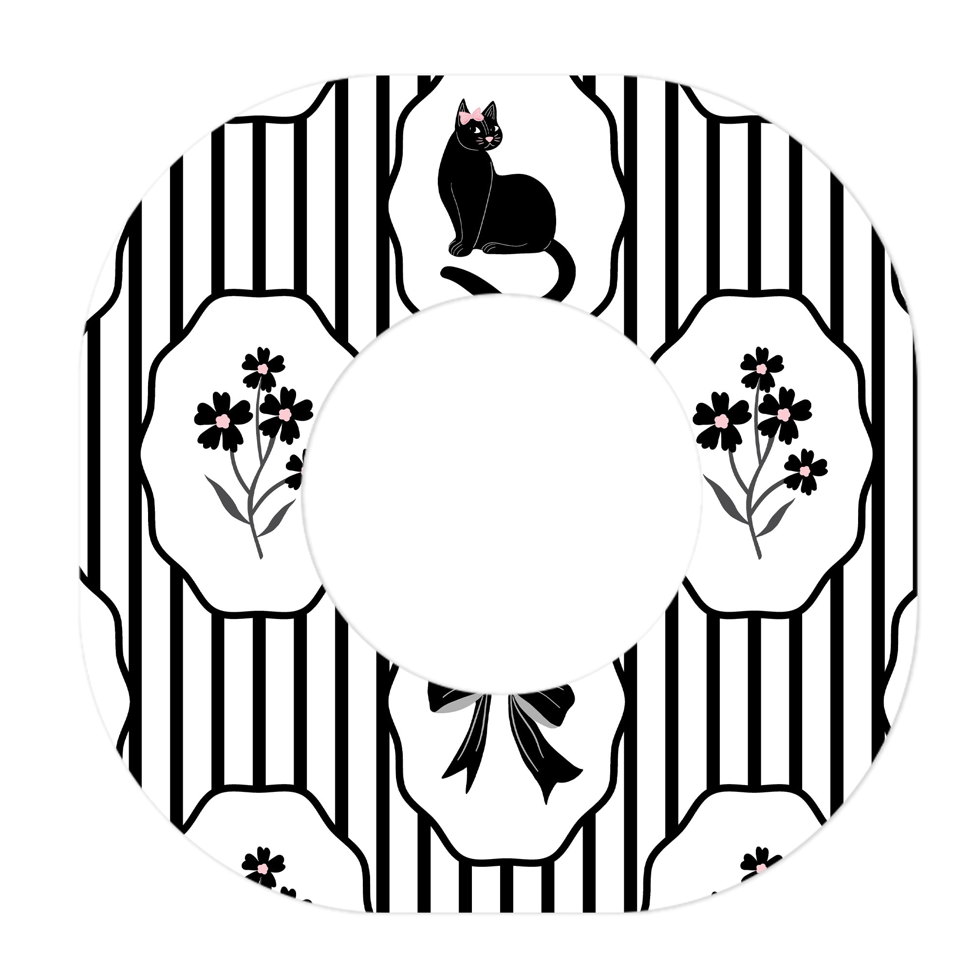 Midnight Cat Dexcom G7 and Stelo Patch Tape - Pump Peelz