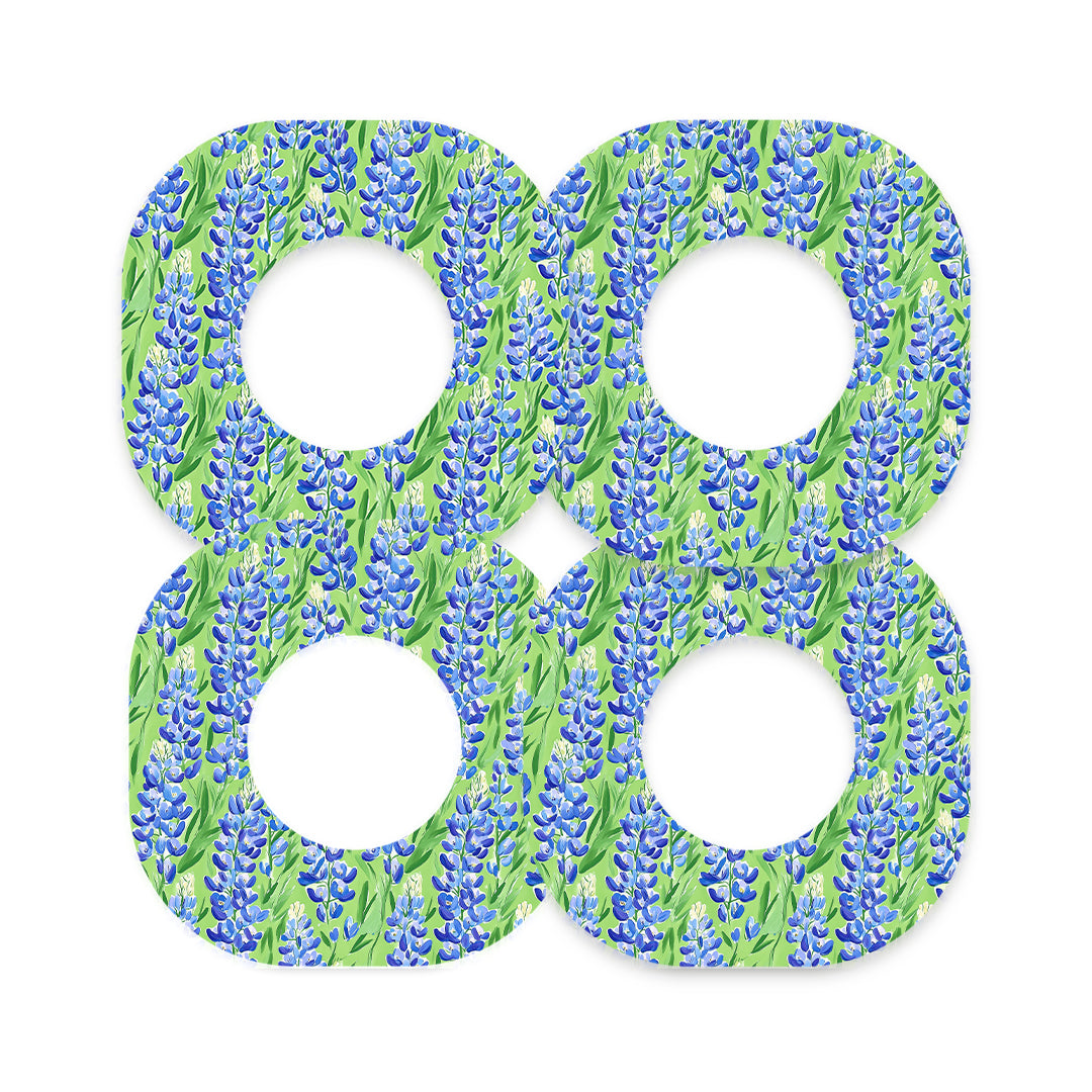 Blue Blooms Dexcom G7 and Stelo Patch Tape - Pump Peelz
