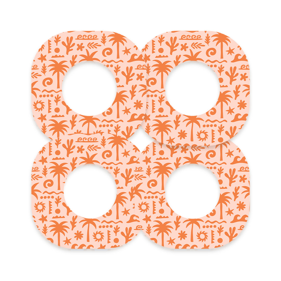 Terracotta Tides Dexcom G7 and Stelo Patch Tape - Pump Peelz