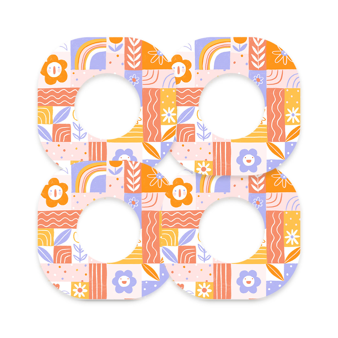 Wildflower Doodle Dexcom G7 and Stelo Patch Tape - Pump Peelz