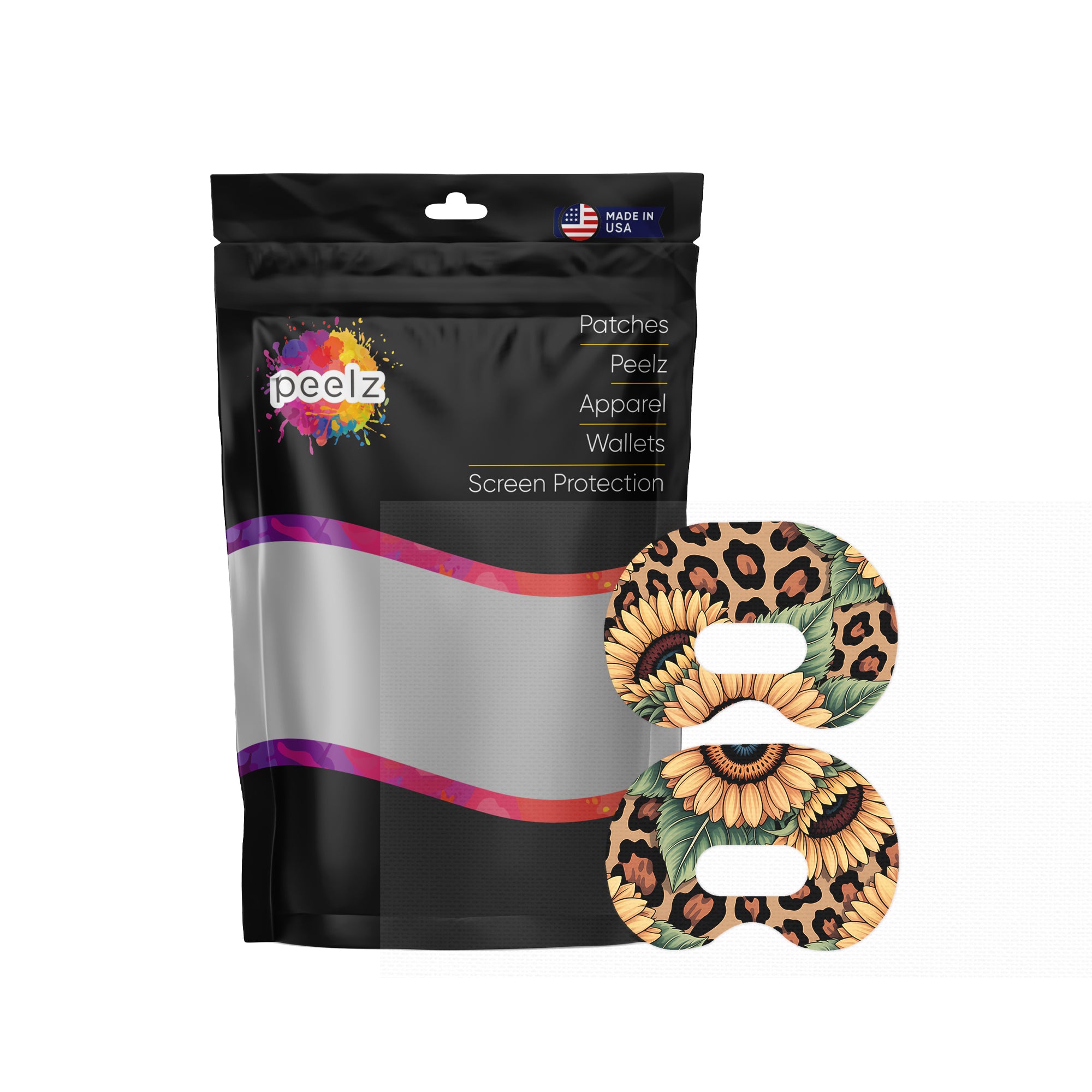 Wild Sunflower Medtronic Guardian Connect Patch Tape - Pump Peelz