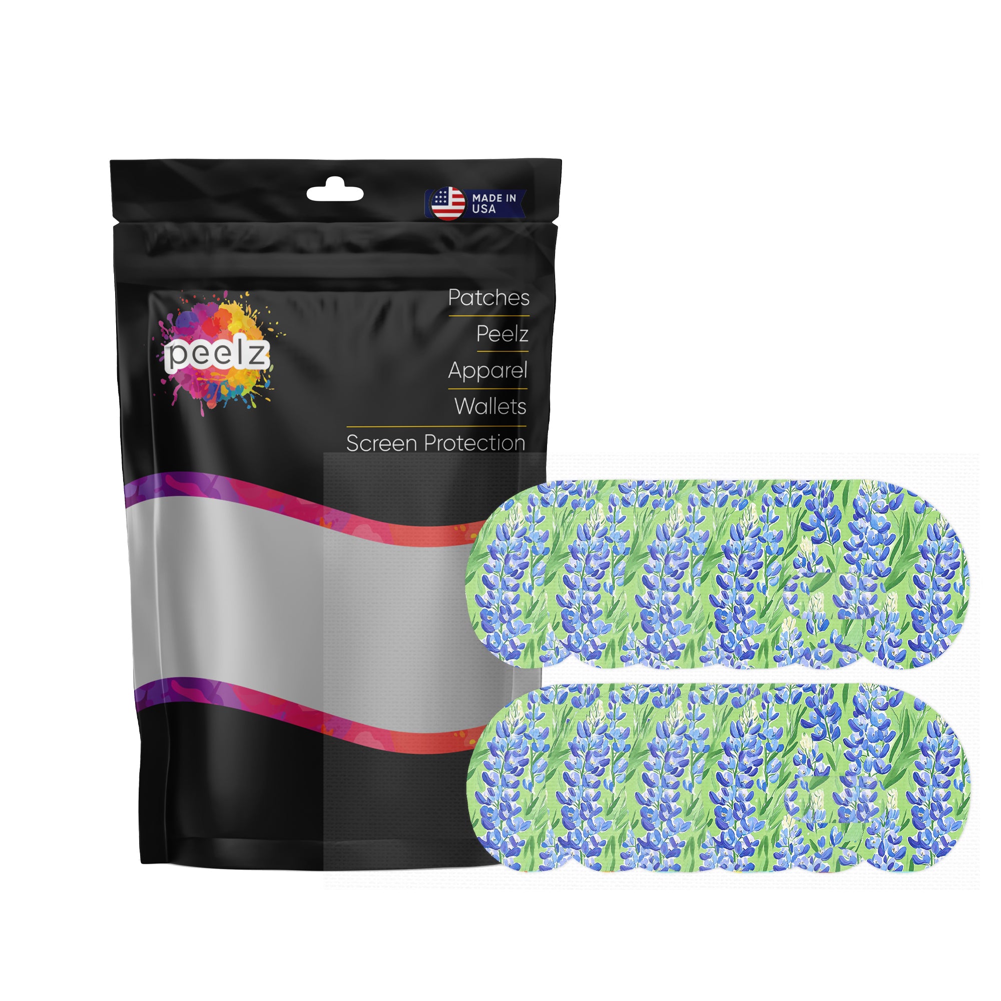 Blue Blooms Patch Tape Designed for the Medtronic CGM