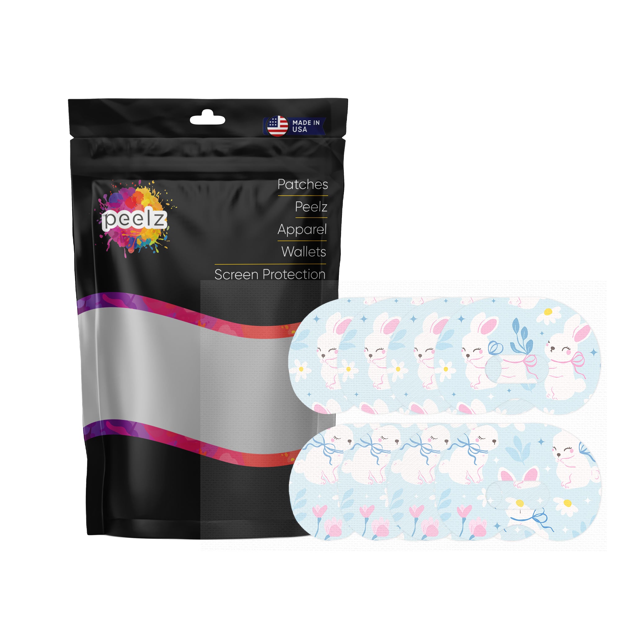 Sweet Bunnies Medtronic Guardian Connect Patch Tape - Pump Peelz