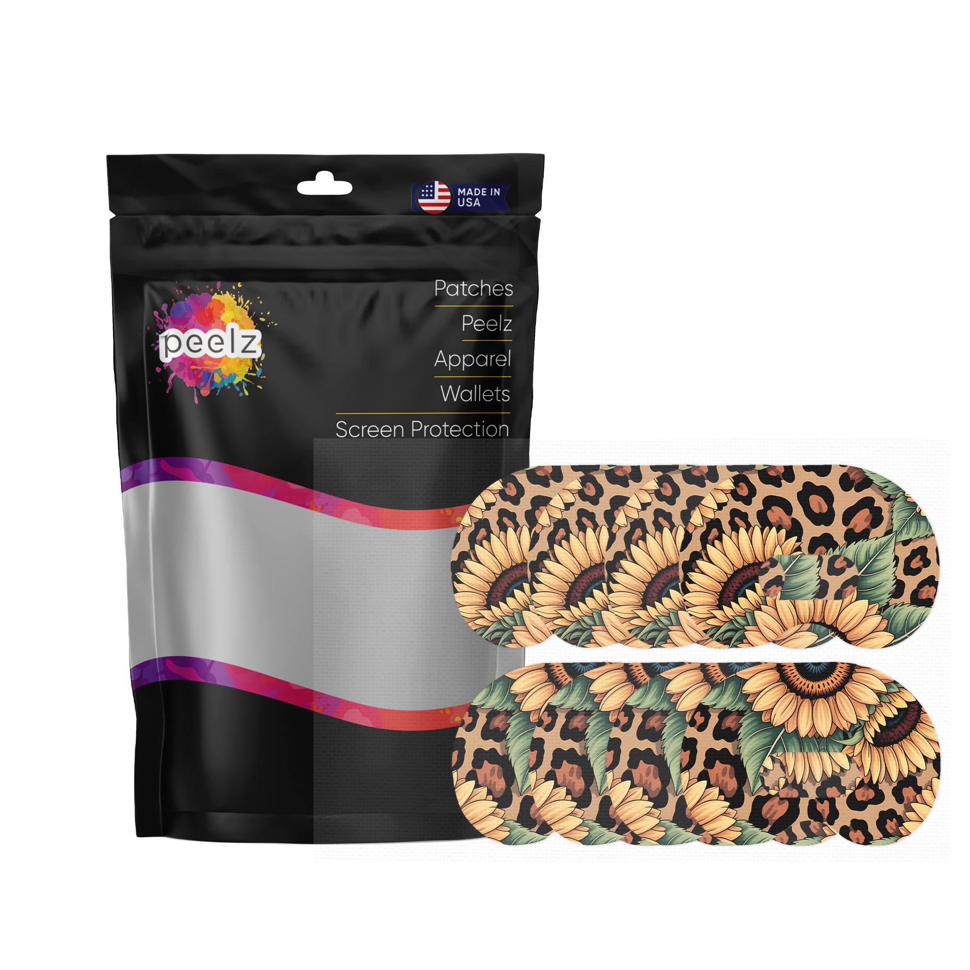 Wild Sunflower Medtronic Guardian Connect Patch Tape - Pump Peelz