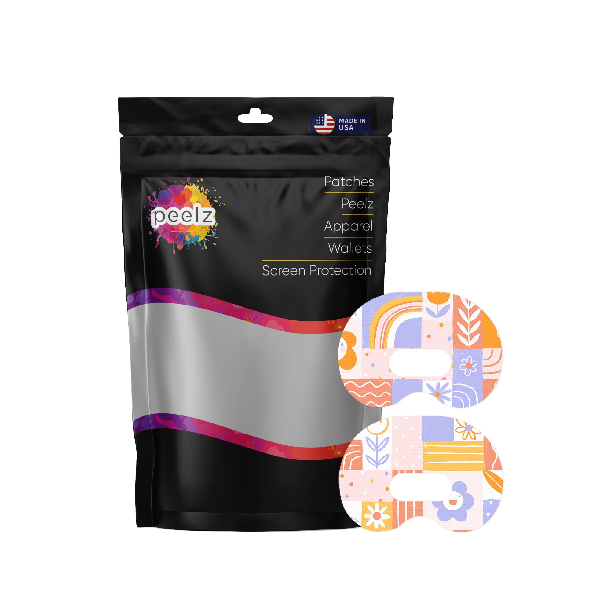 Wildflower Doodle Medtronic Guardian Connect Patch Tape - Pump Peelz