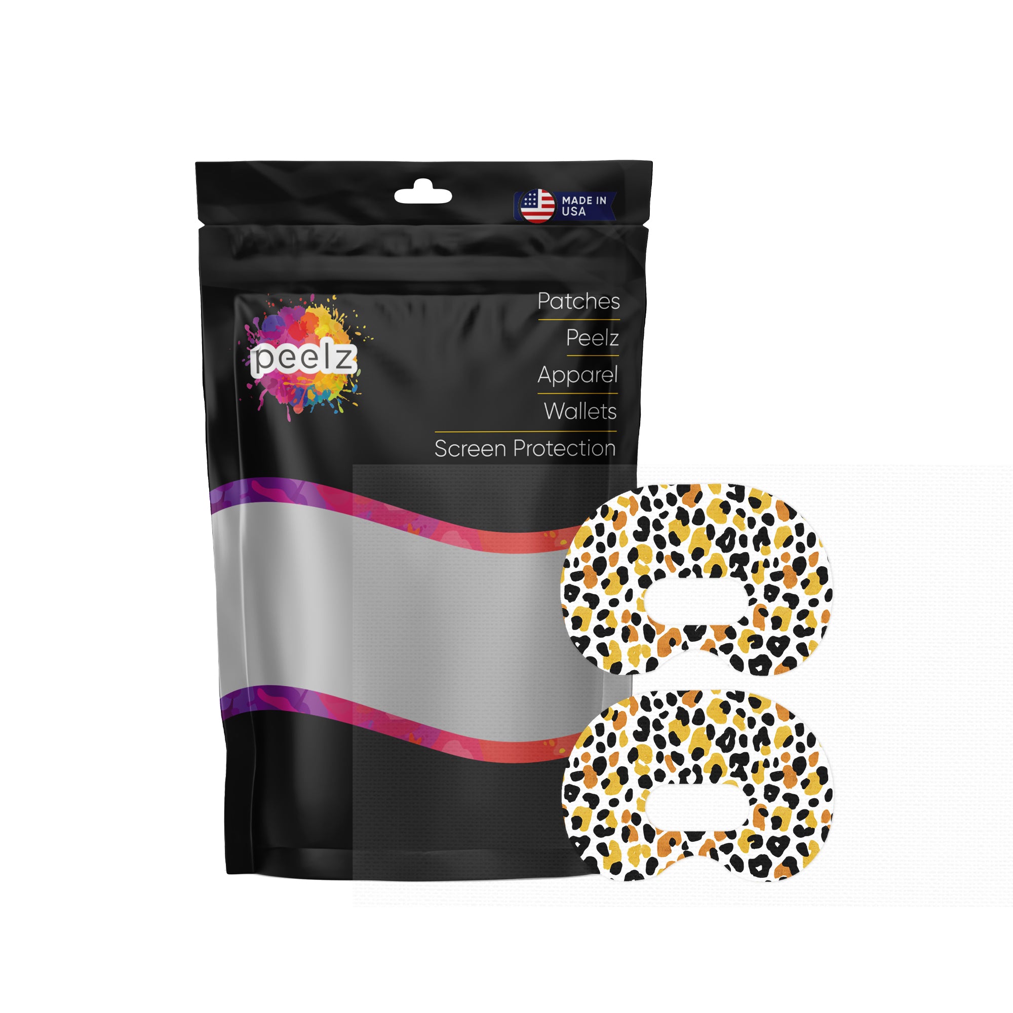 Golden Leopard Medtronic Guardian Connect Patch Tape - Pump Peelz