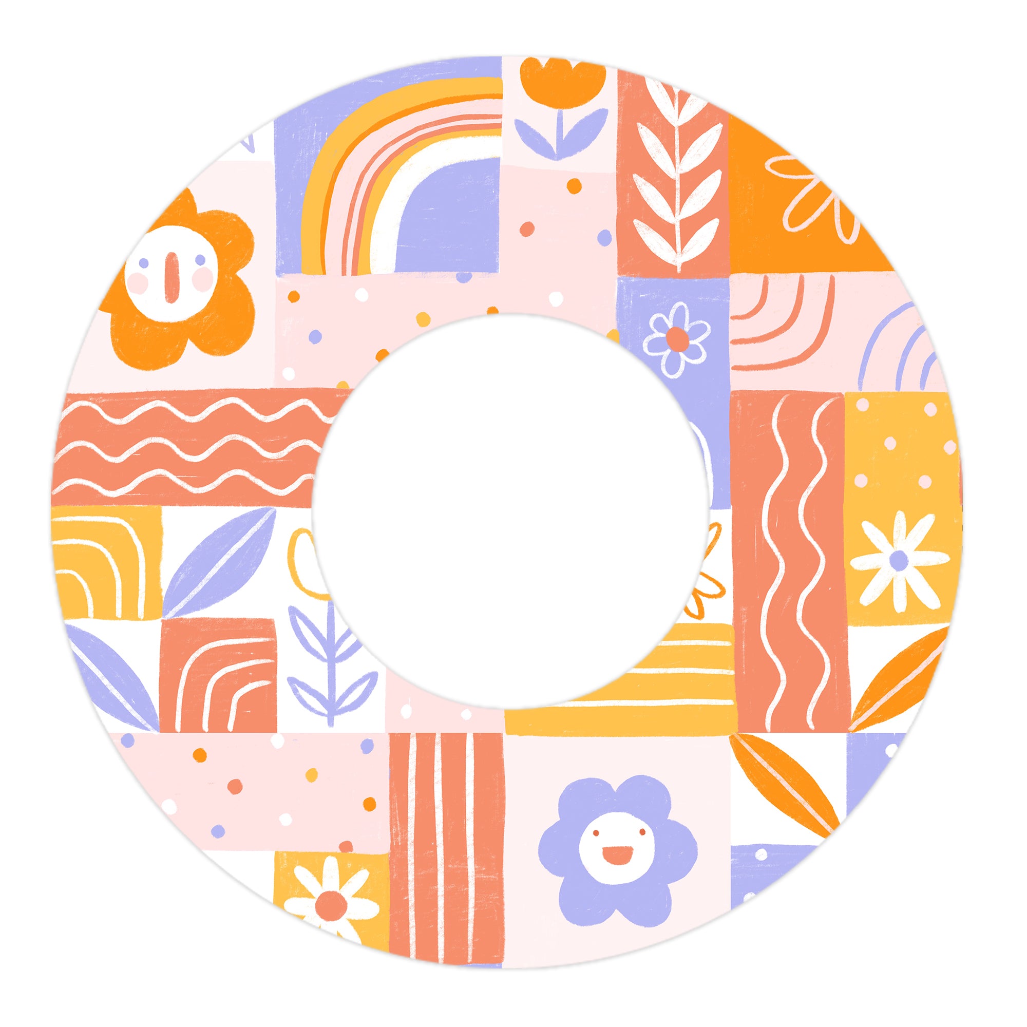 Wildflower Doodle Freestyle Libre 2 Patch Tape - Pump Peelz