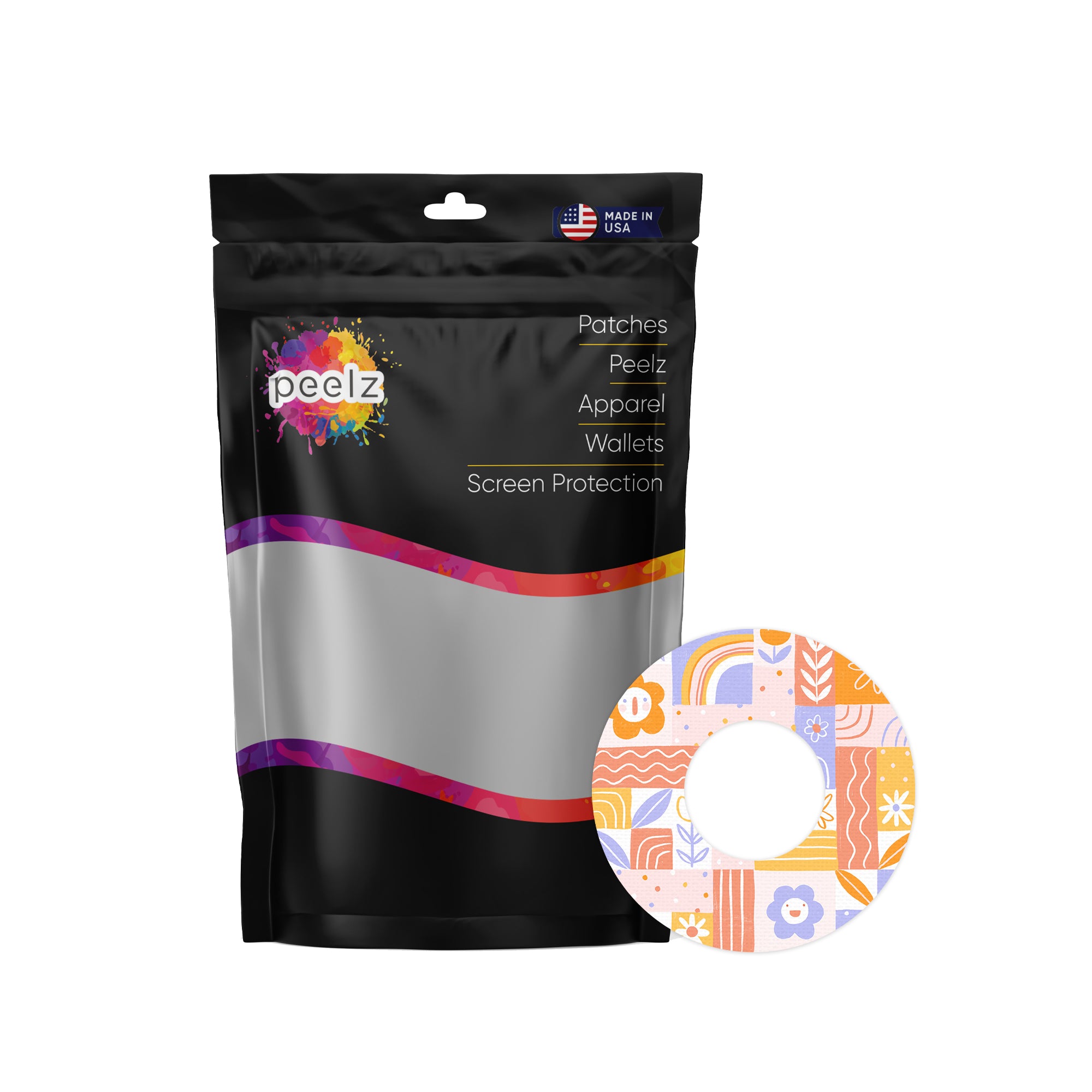 Wildflower Doodle Freestyle Libre 2 Patch Tape - Pump Peelz