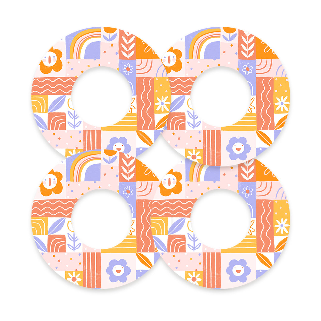 Wildflower Doodle Freestyle Libre 2 Patch Tape - Pump Peelz